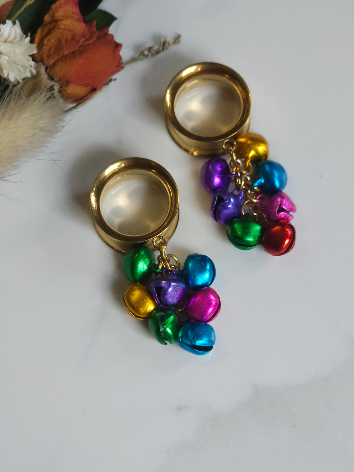 Christmas jingle bell dangle gauges