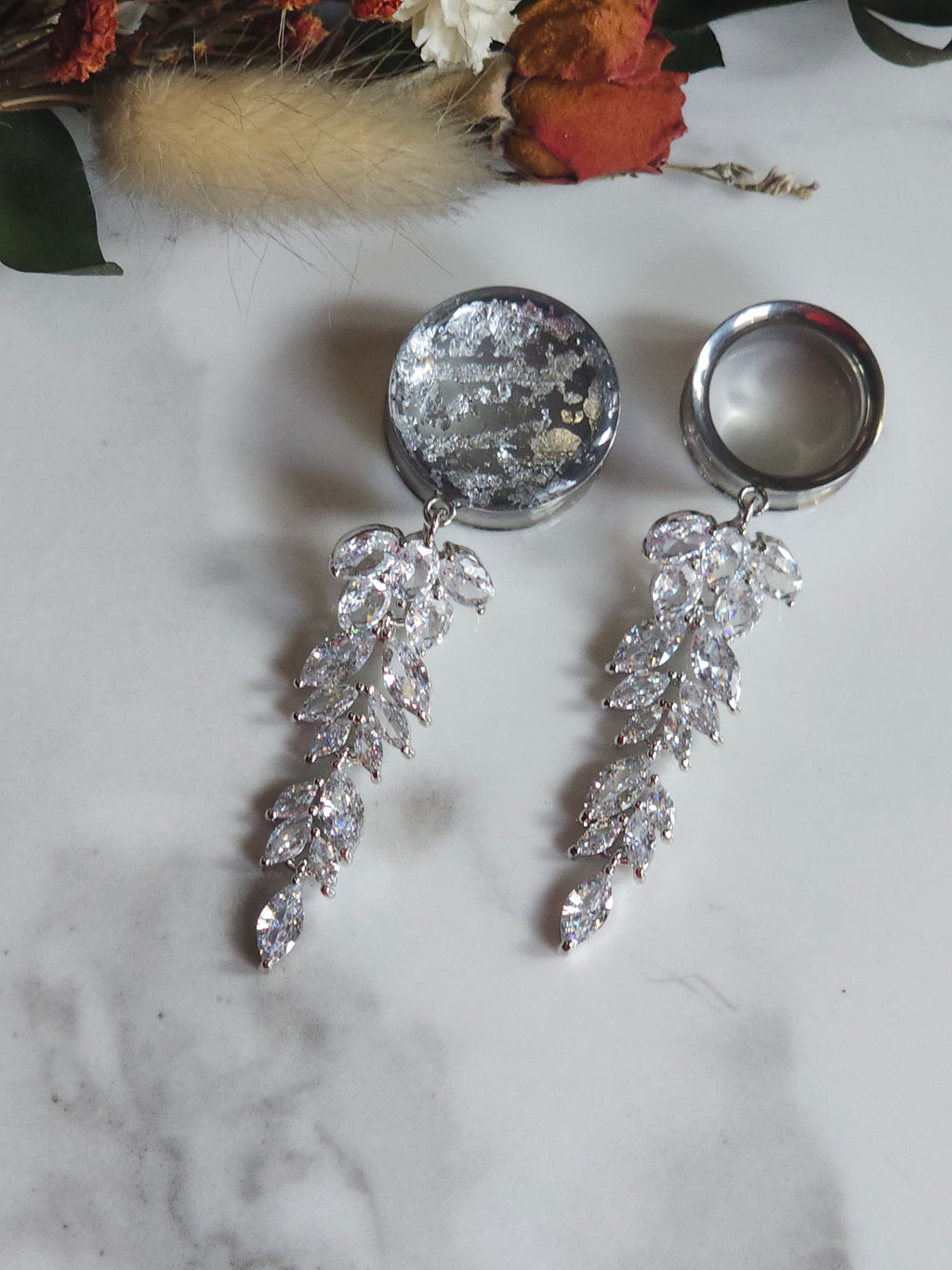 Special occasion Crystal Bridal Dangle Gauges