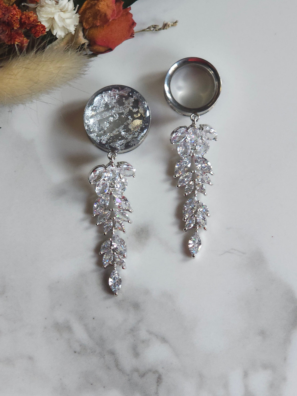 Special occasion Crystal Bridal Dangle Gauges