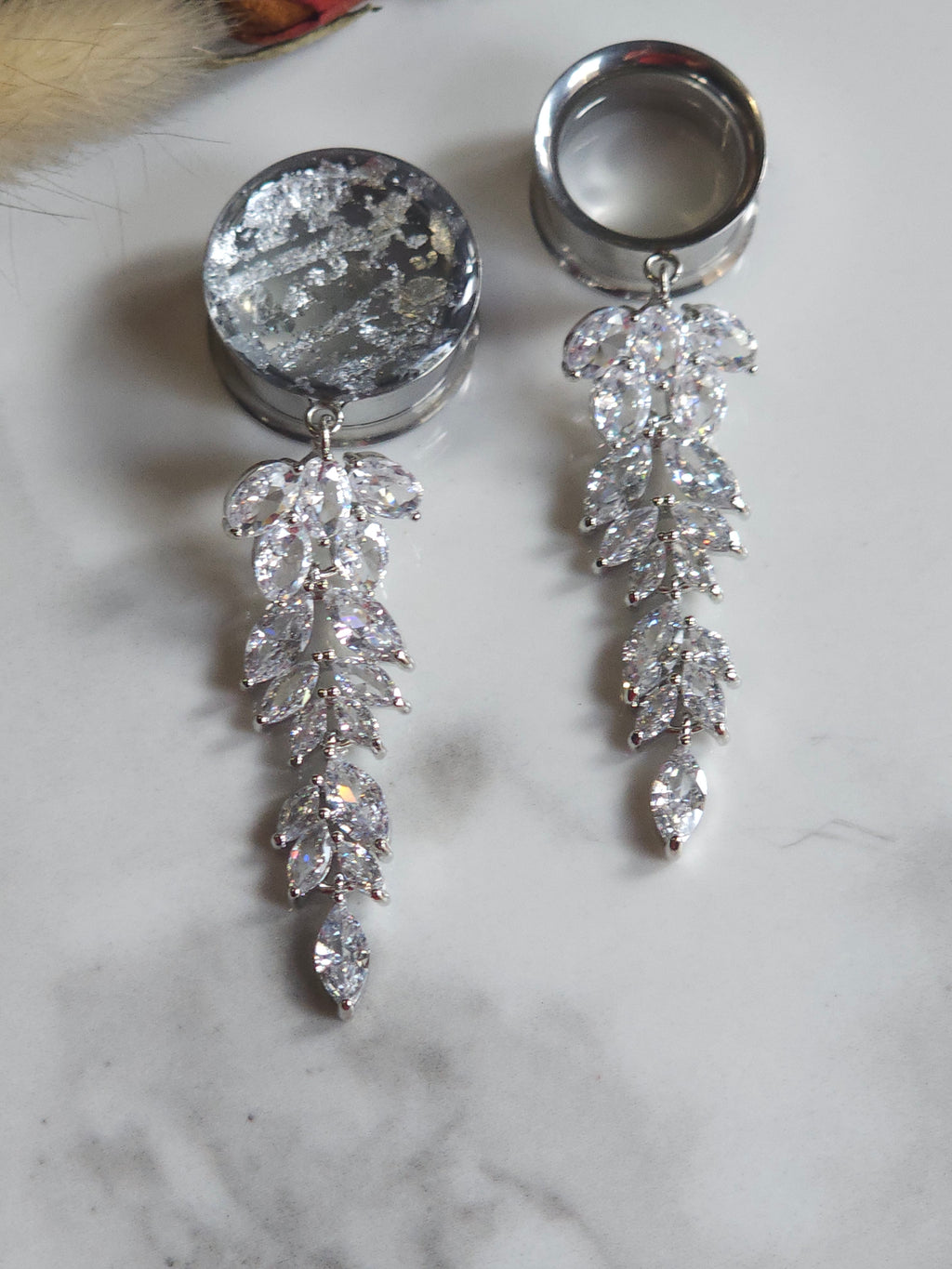 Special occasion Crystal Bridal Dangle Gauges