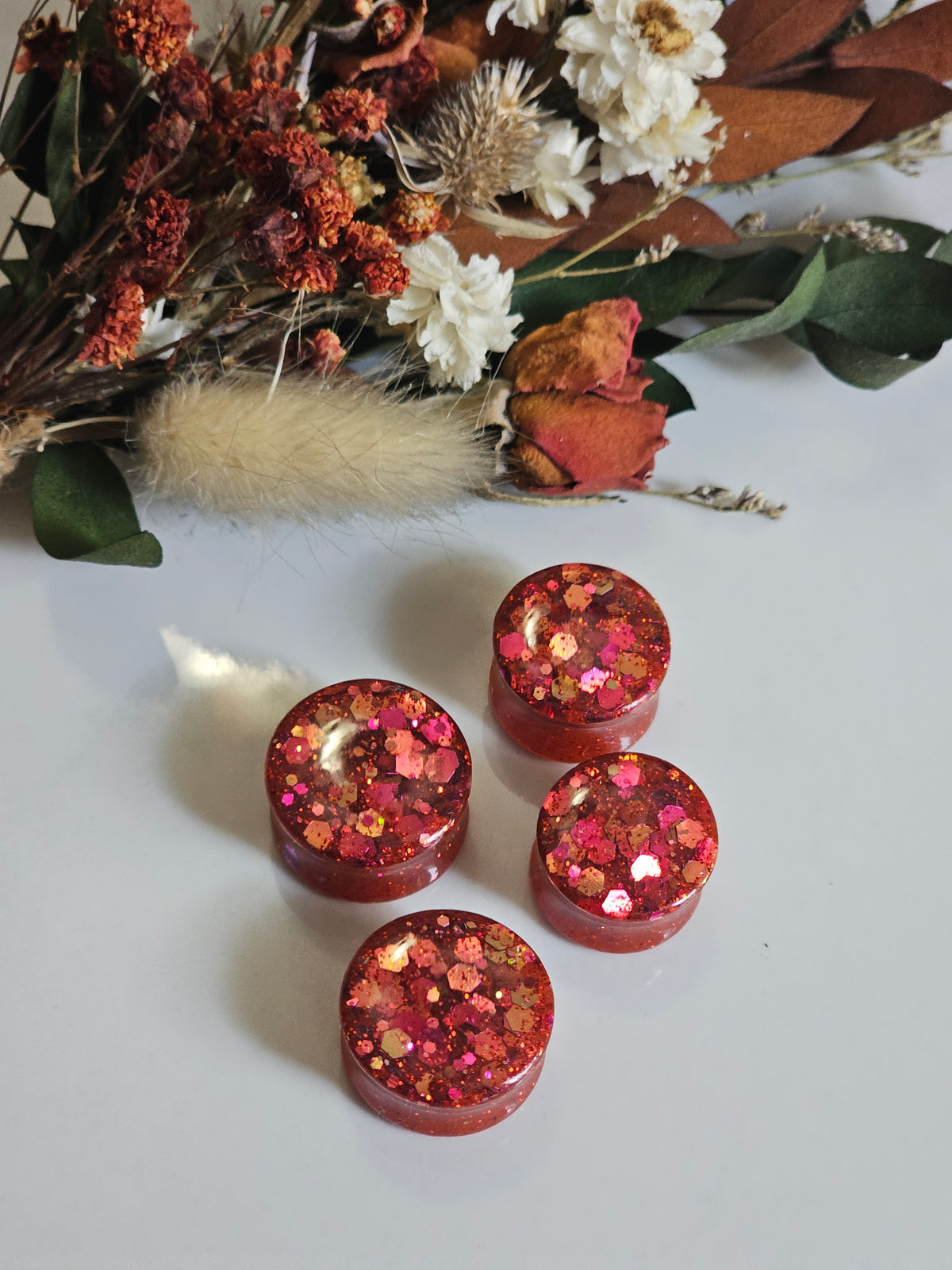 Color Shifting Red/Gold Plugs