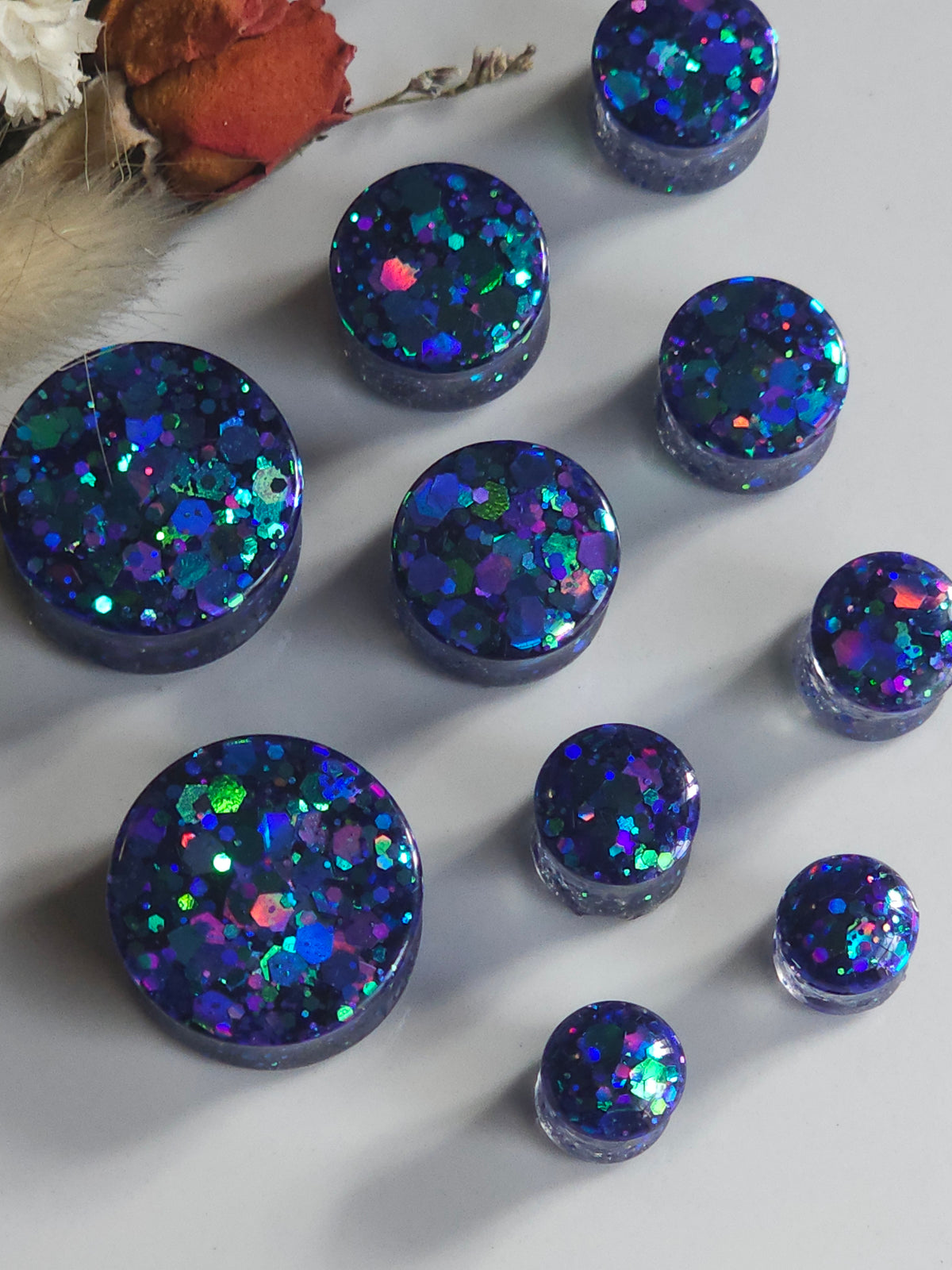 Color Shifting Blue/Green Plugs