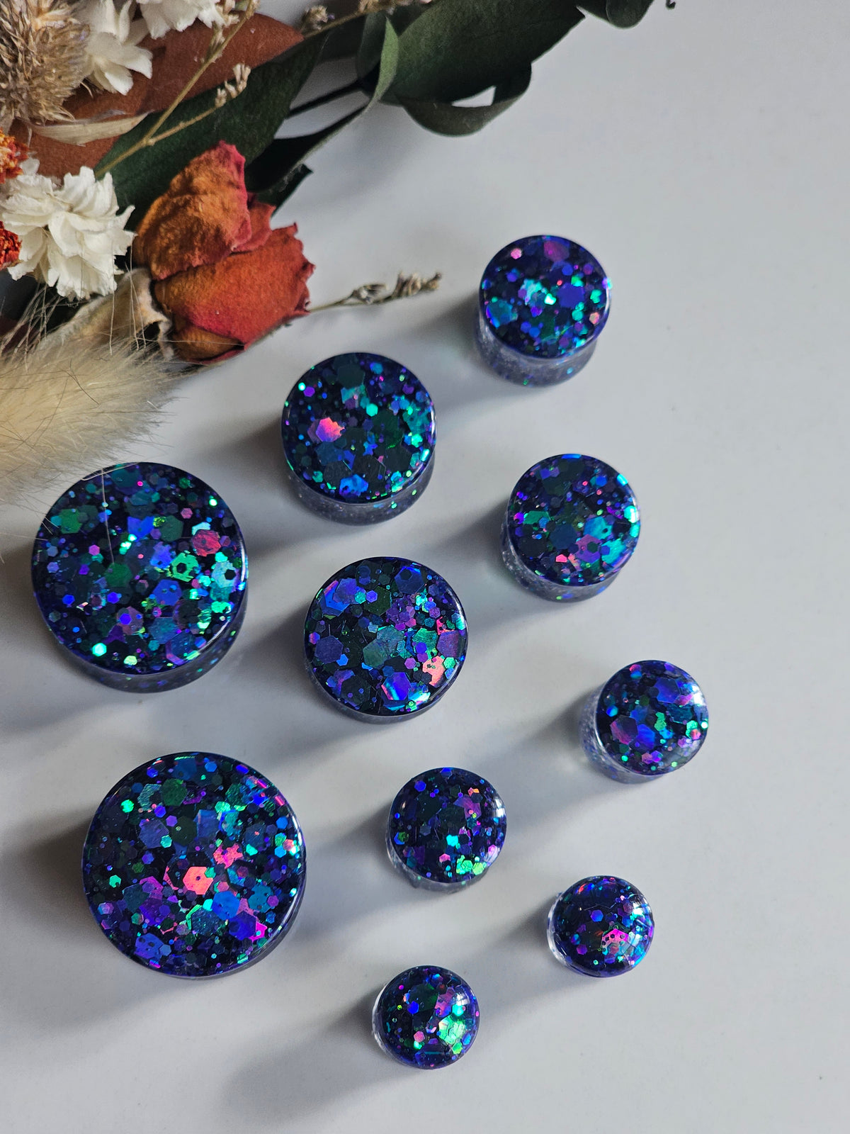 Color Shifting Blue/Green Plugs