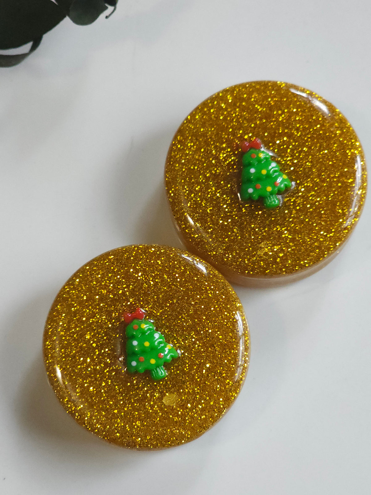 19MM-50MM Christmas tree Xmas Glitter plugs