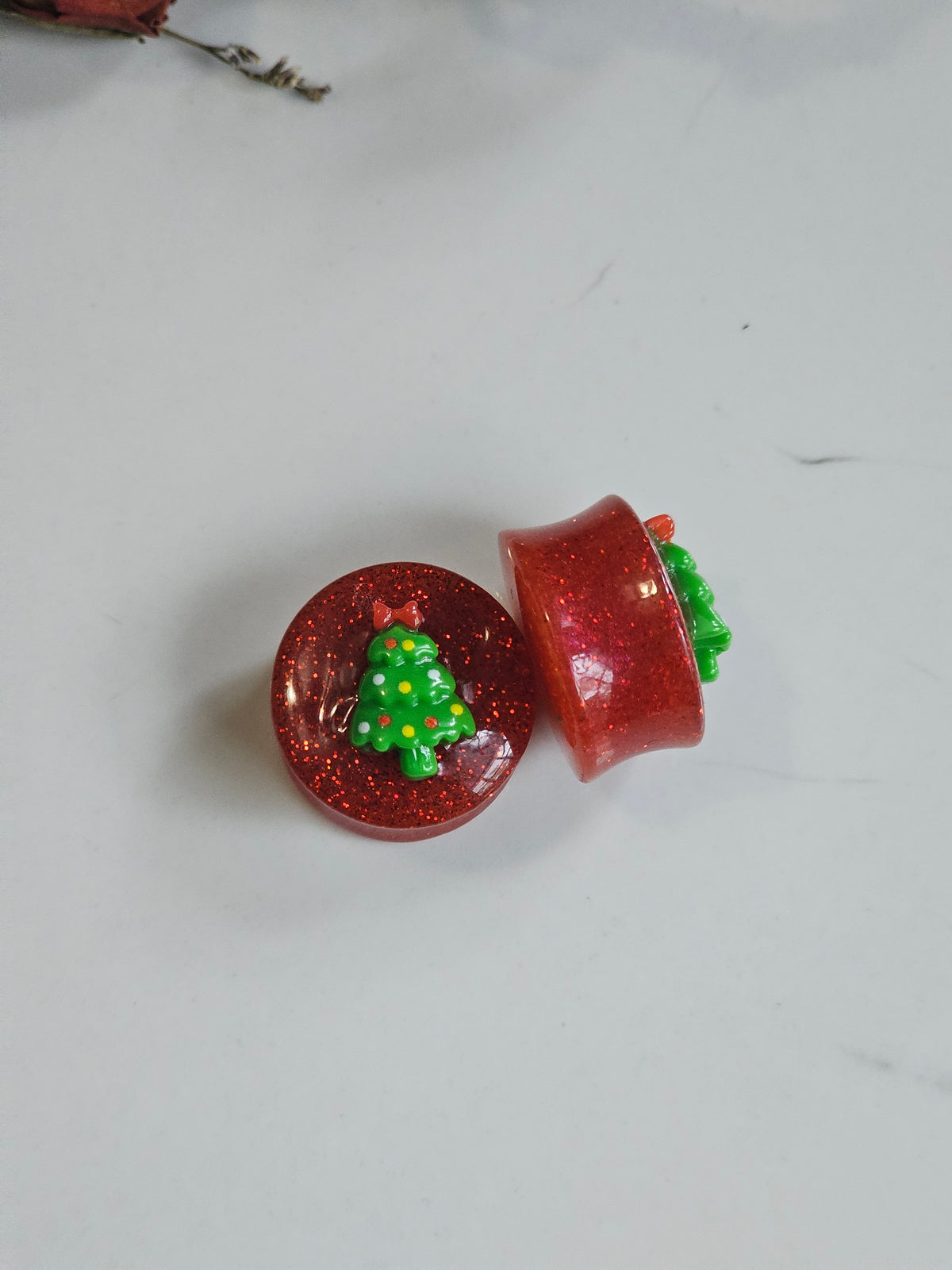 19MM-50MM Christmas tree Xmas Glitter plugs