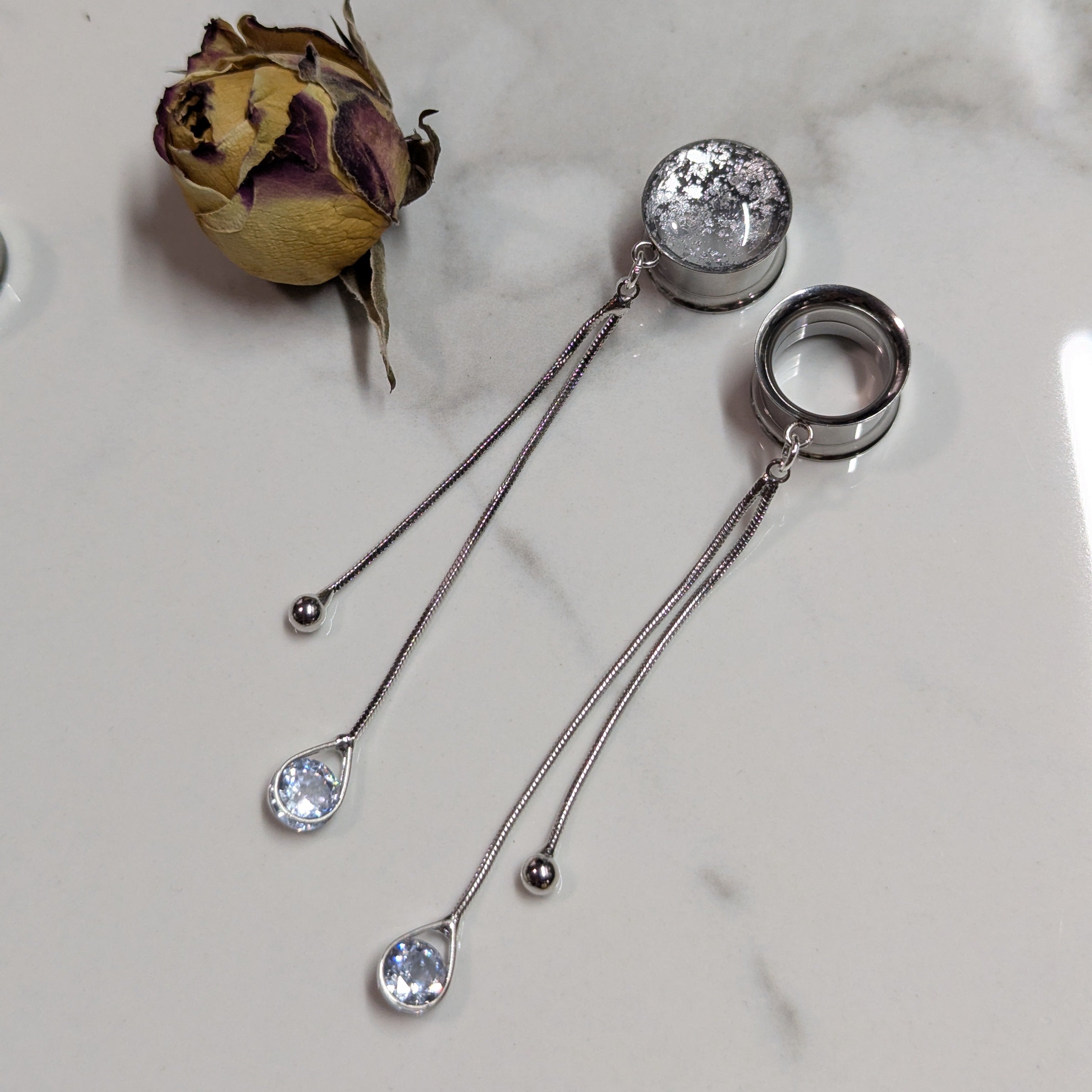 Dainty tassel dangle gauges