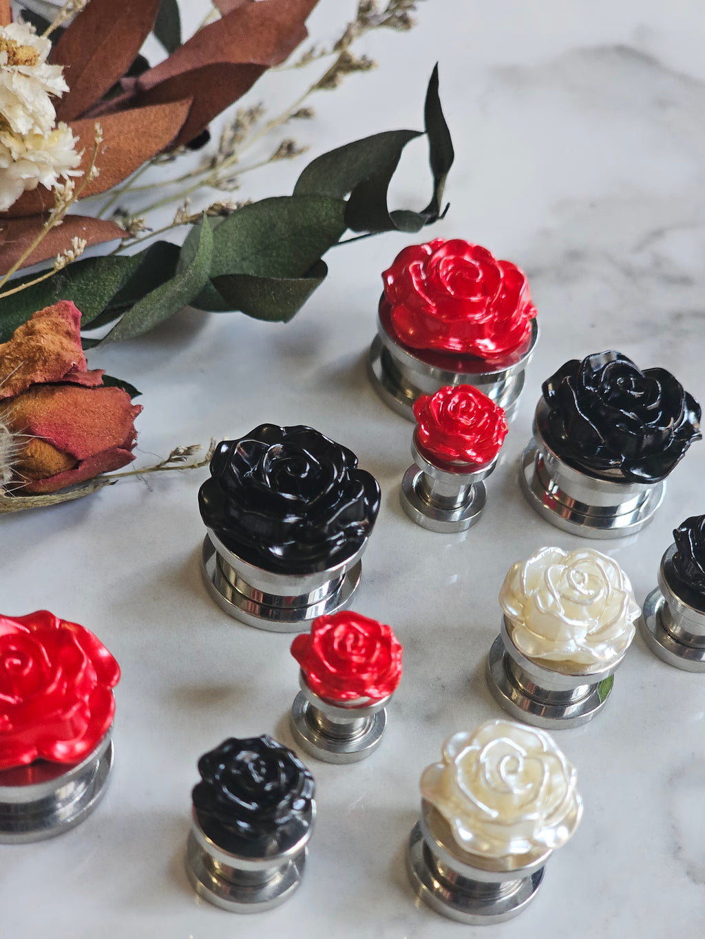 6MM-16MM Rose Plugs Tunnels
