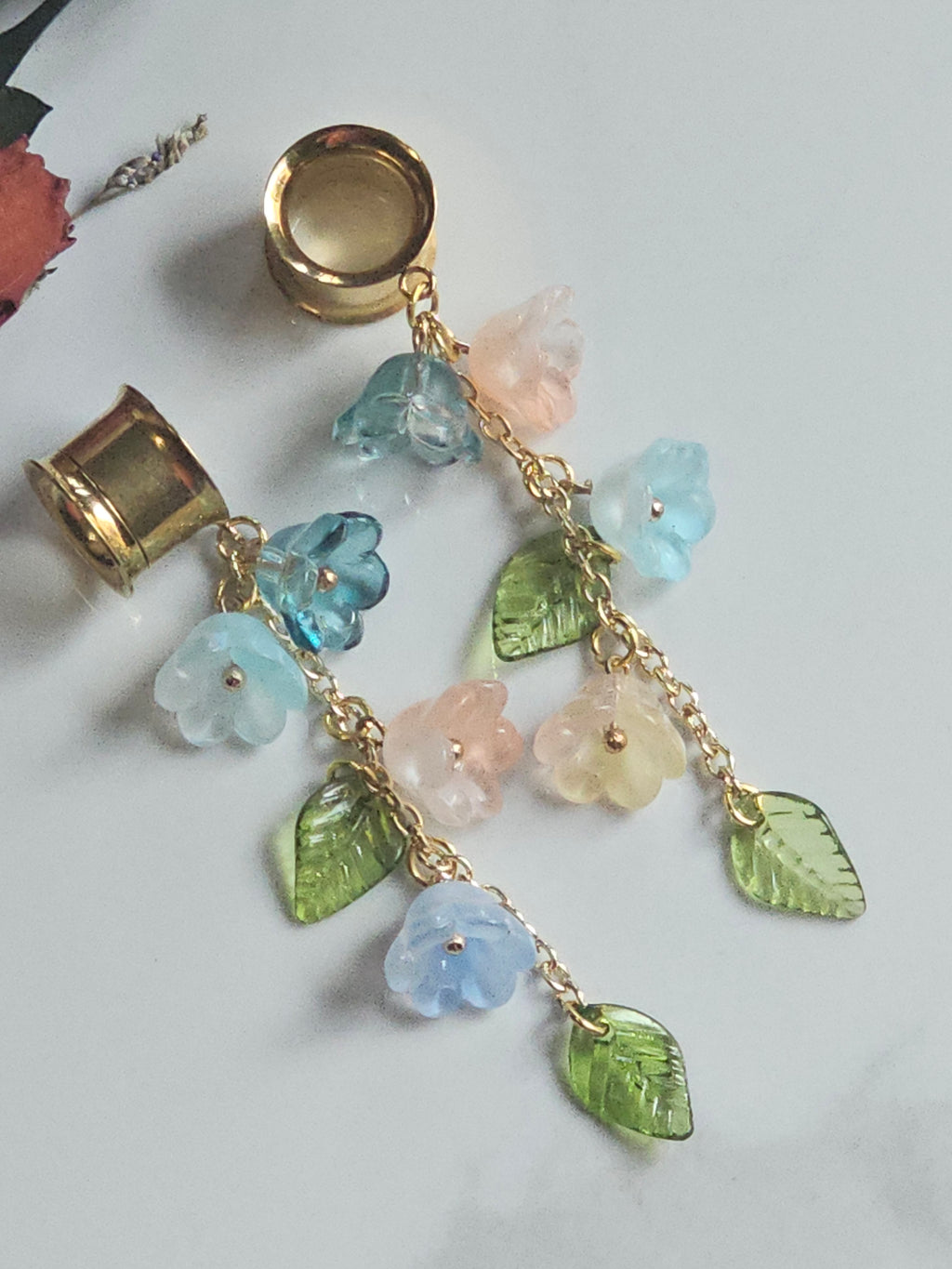 Multi Floral Dangle Gauges