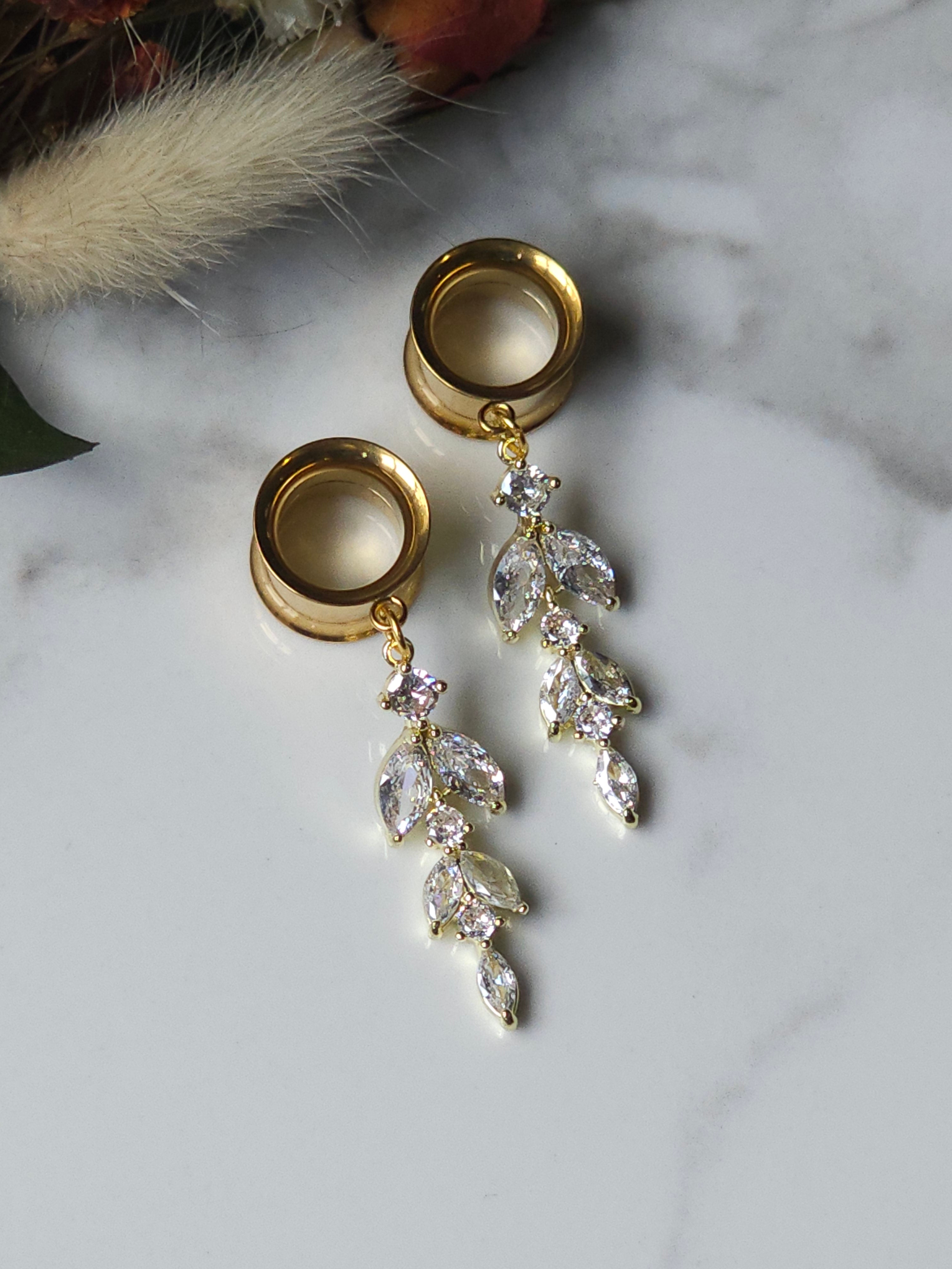 Special Occasion Gold Dangle Gauges