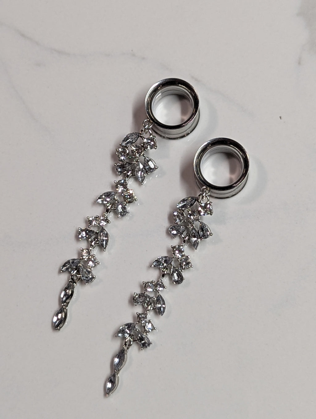 Crystal Bridal Dangle Gauges
