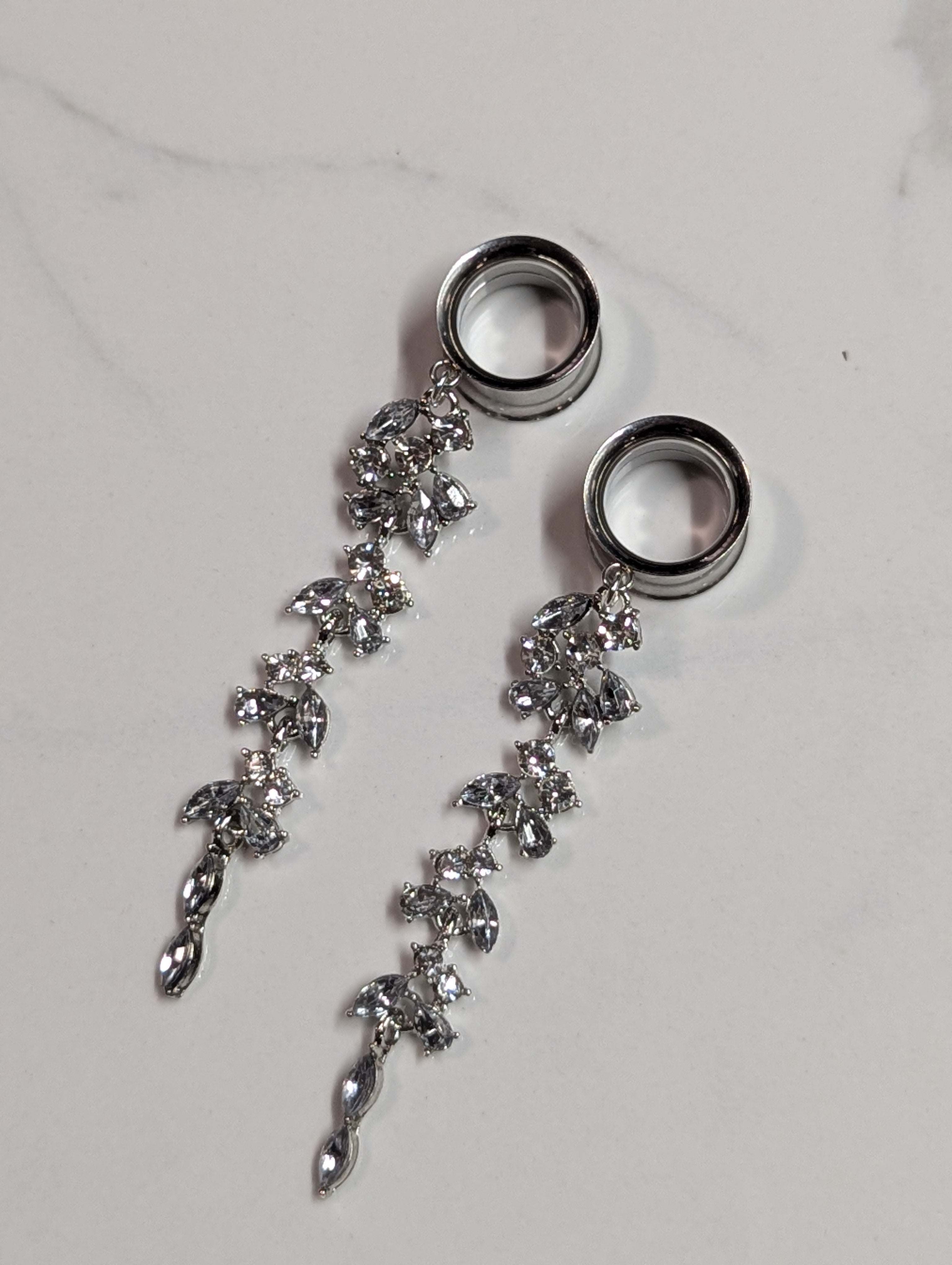Crystal Bridal Dangle Gauges