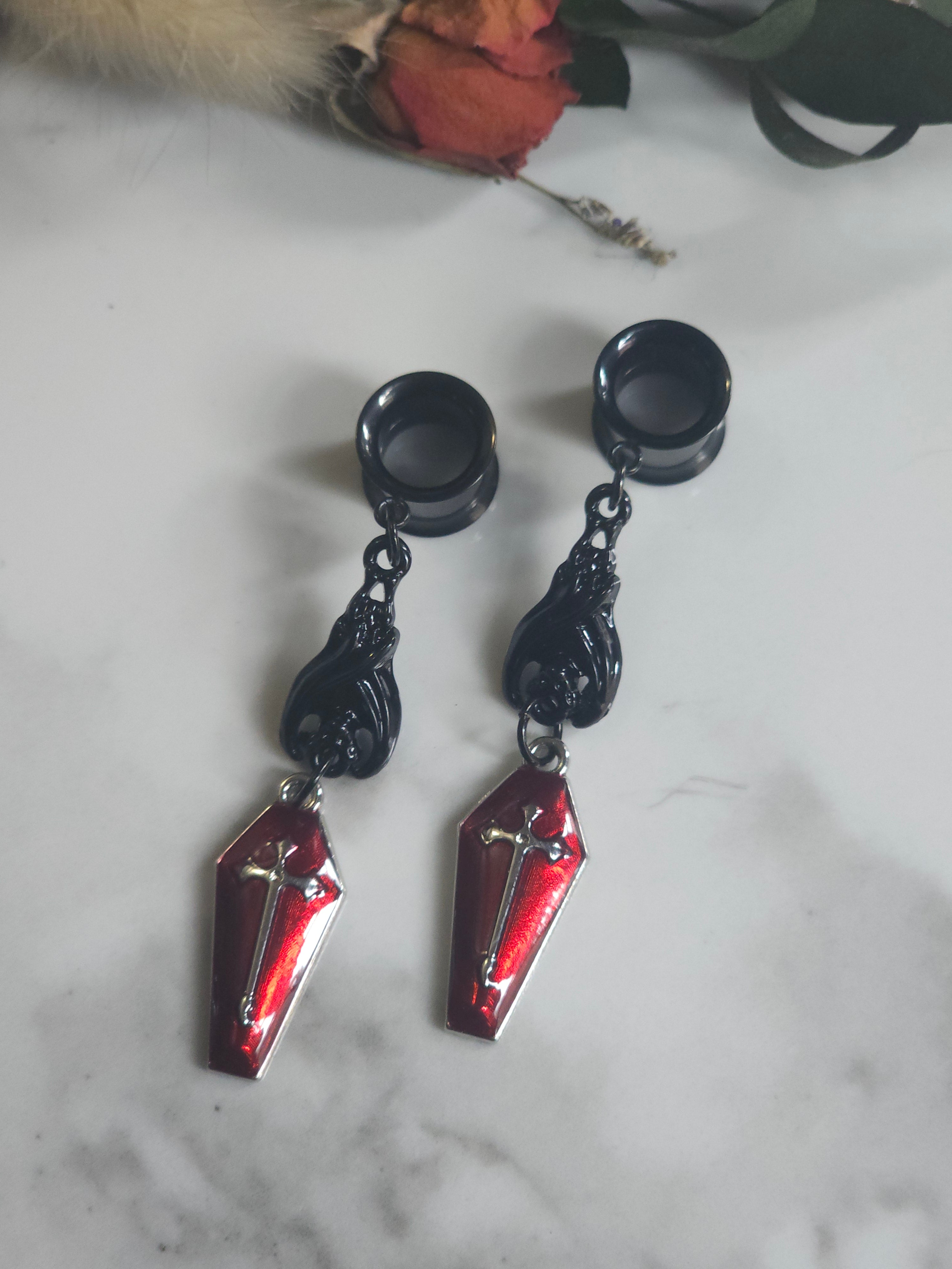 Black Bat dangles gauges