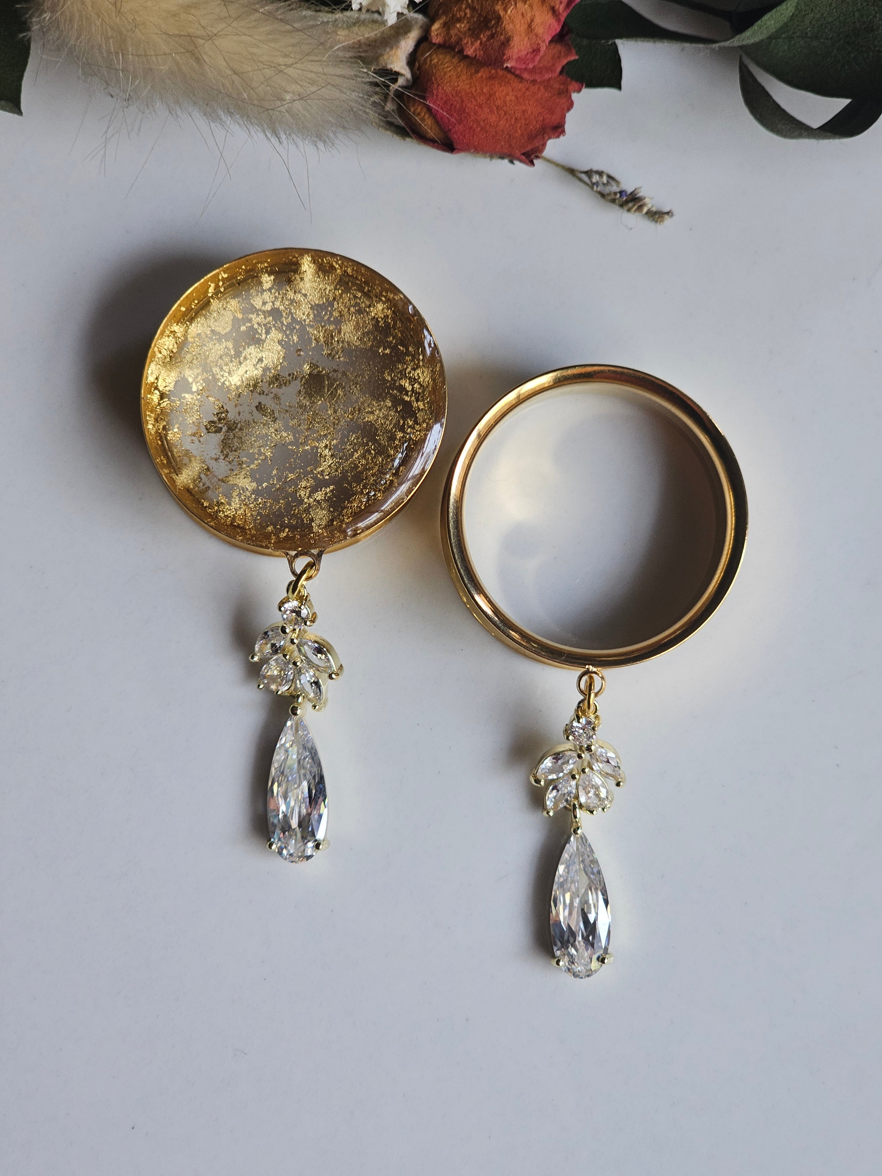 Gold Bridal Gold Dangle Gauges