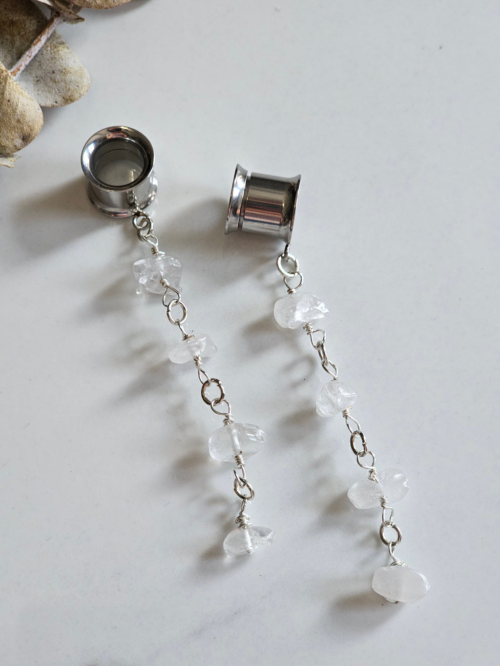 White Quartz dangle gauges