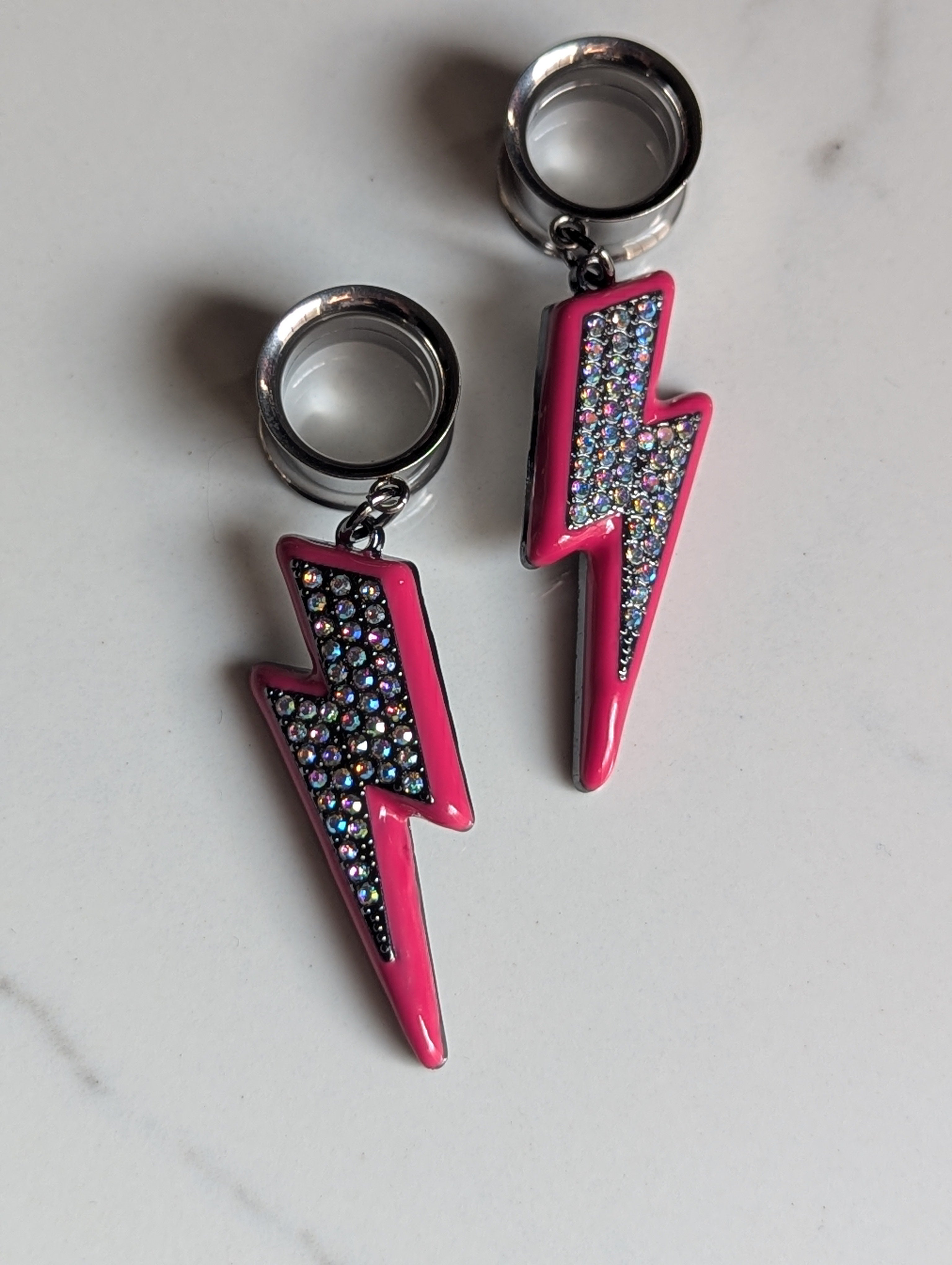 Retro lightning dangle gauges