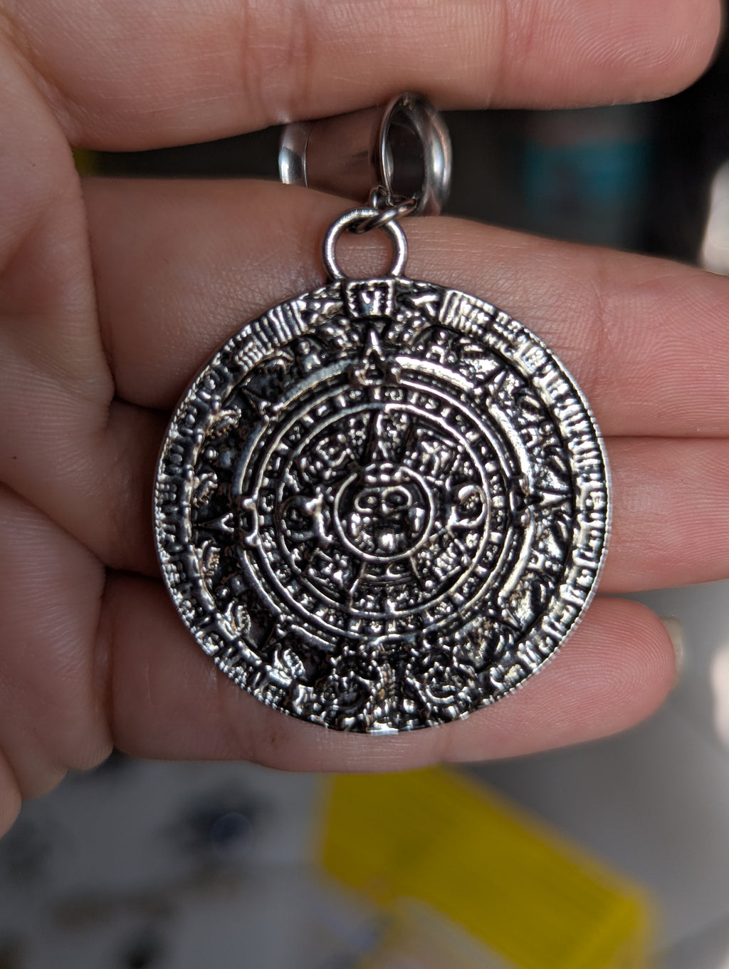 Aztec Calendar dangle gauges