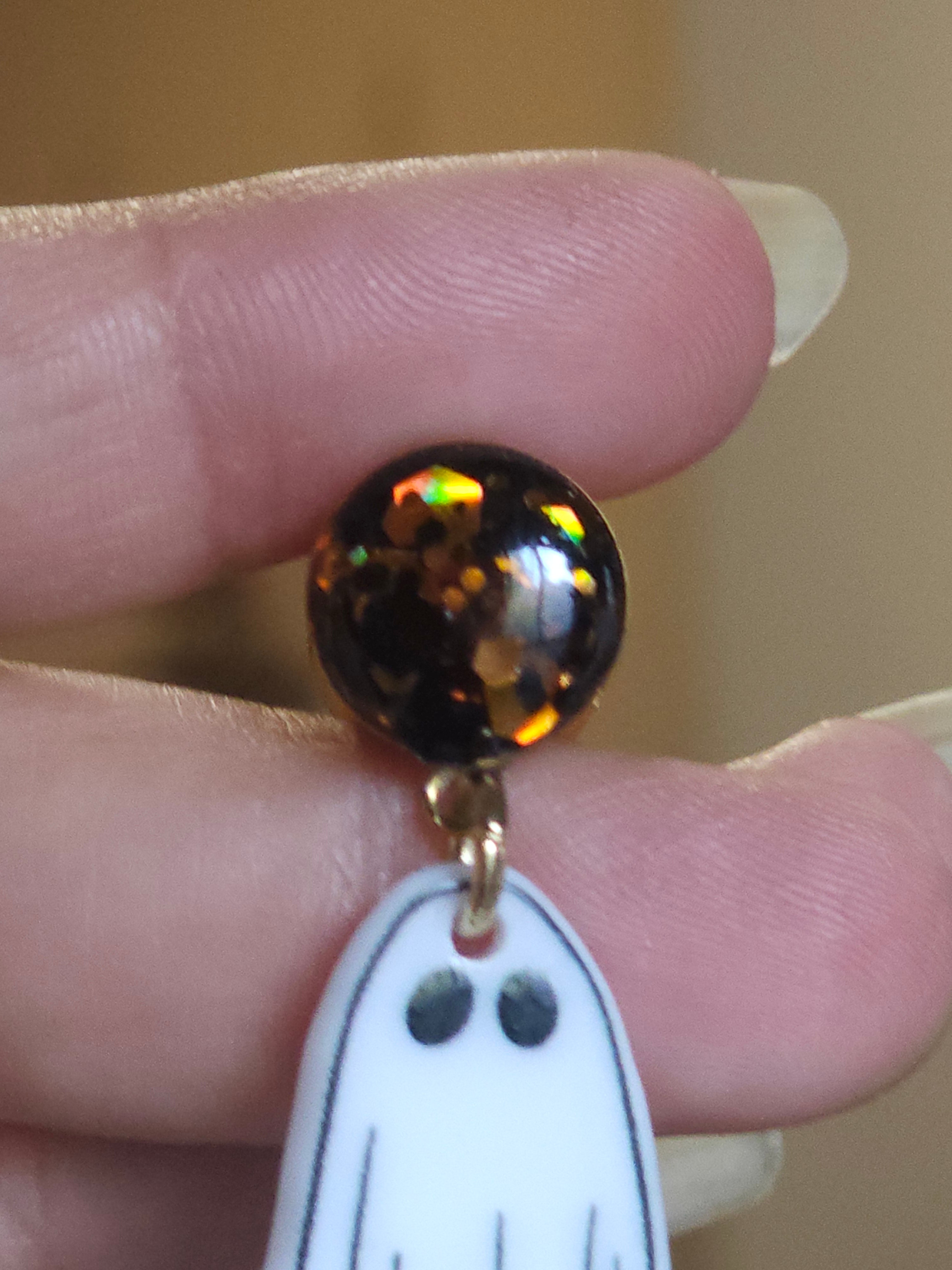 Ghost Halloween dangle gauges