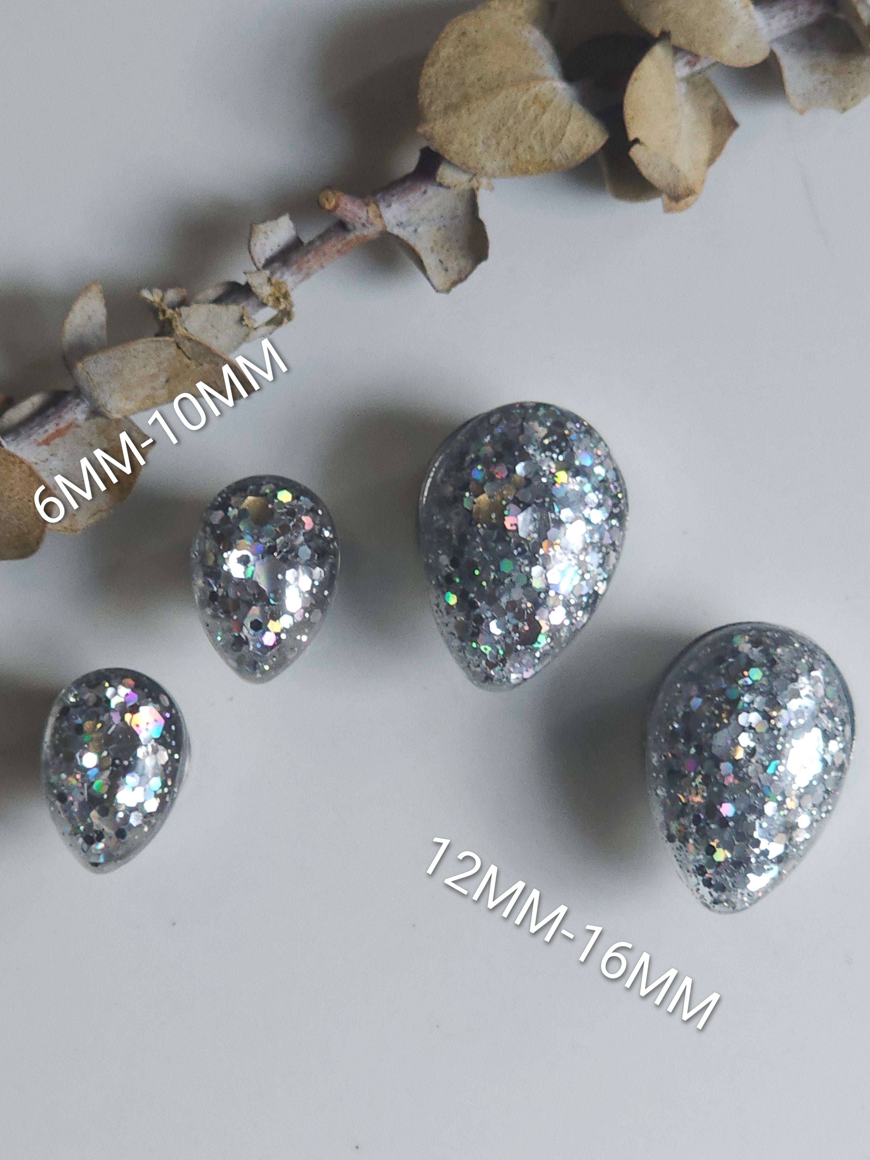 6MM-16MM Teardrop Glitter Plugs Gauges
