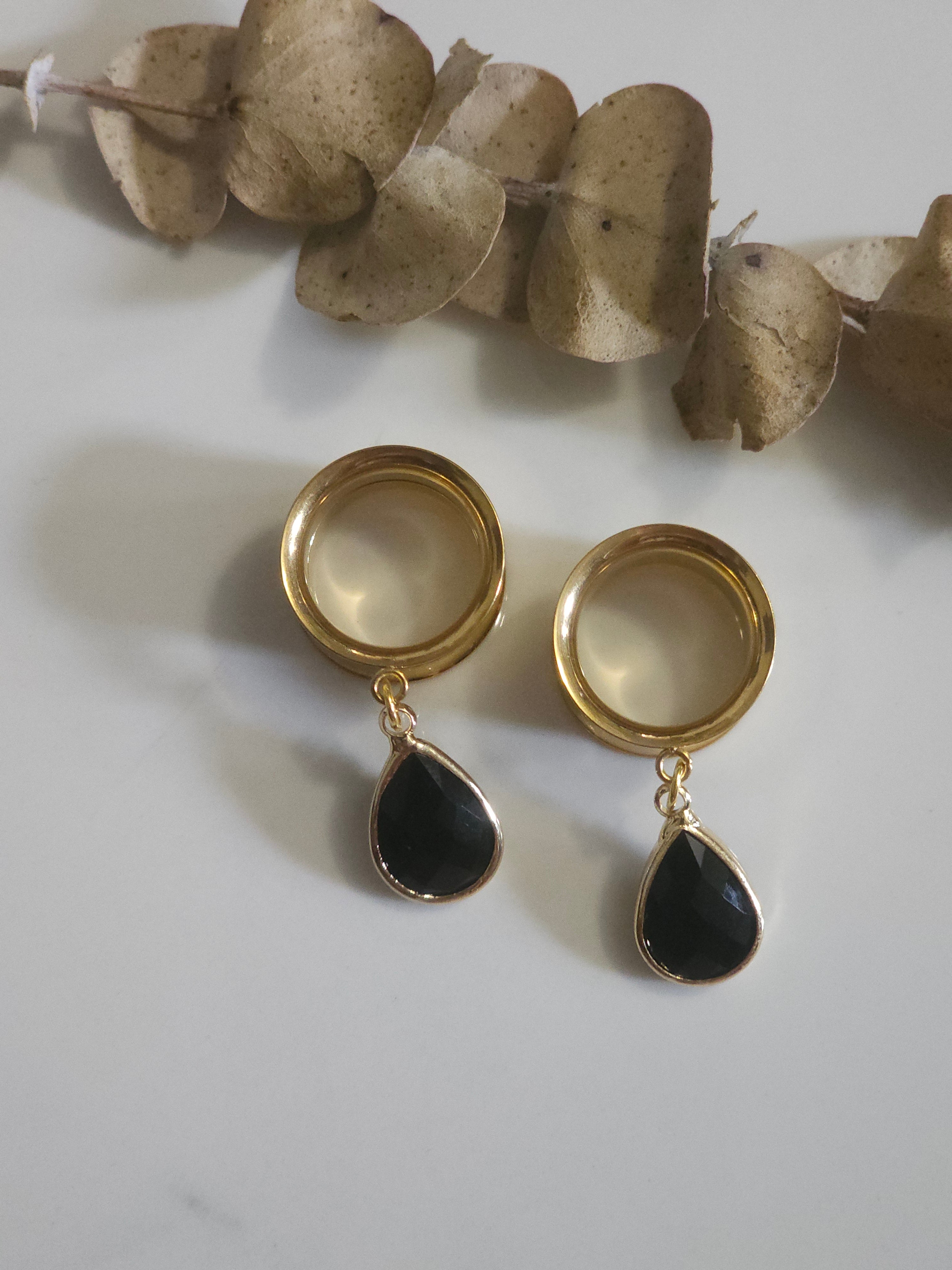 Black glass dangle gauges