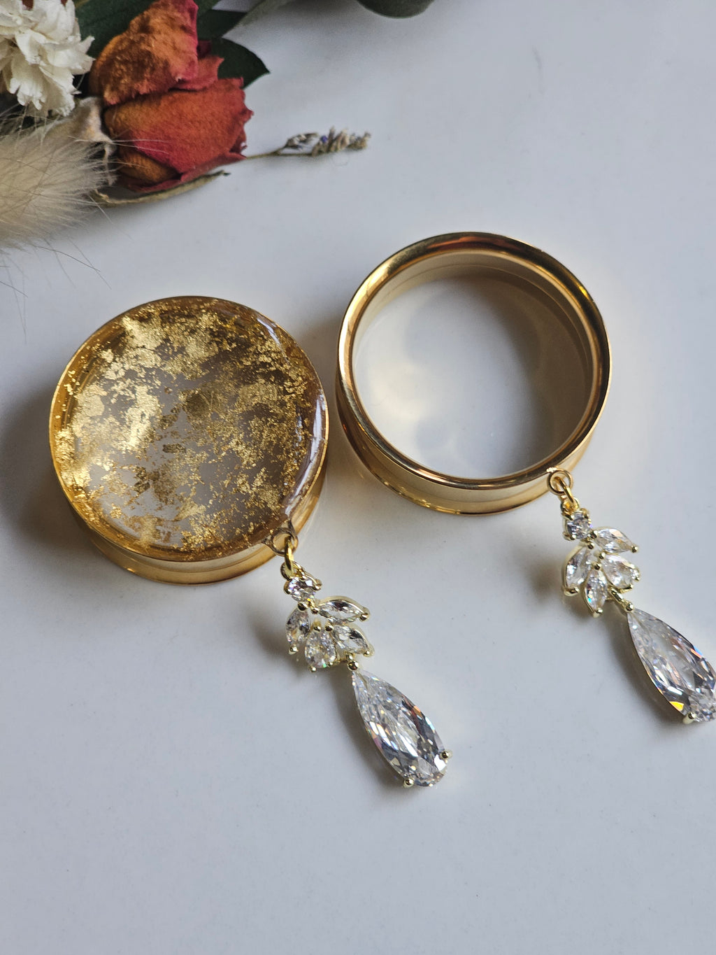 Gold Bridal Gold Dangle Gauges