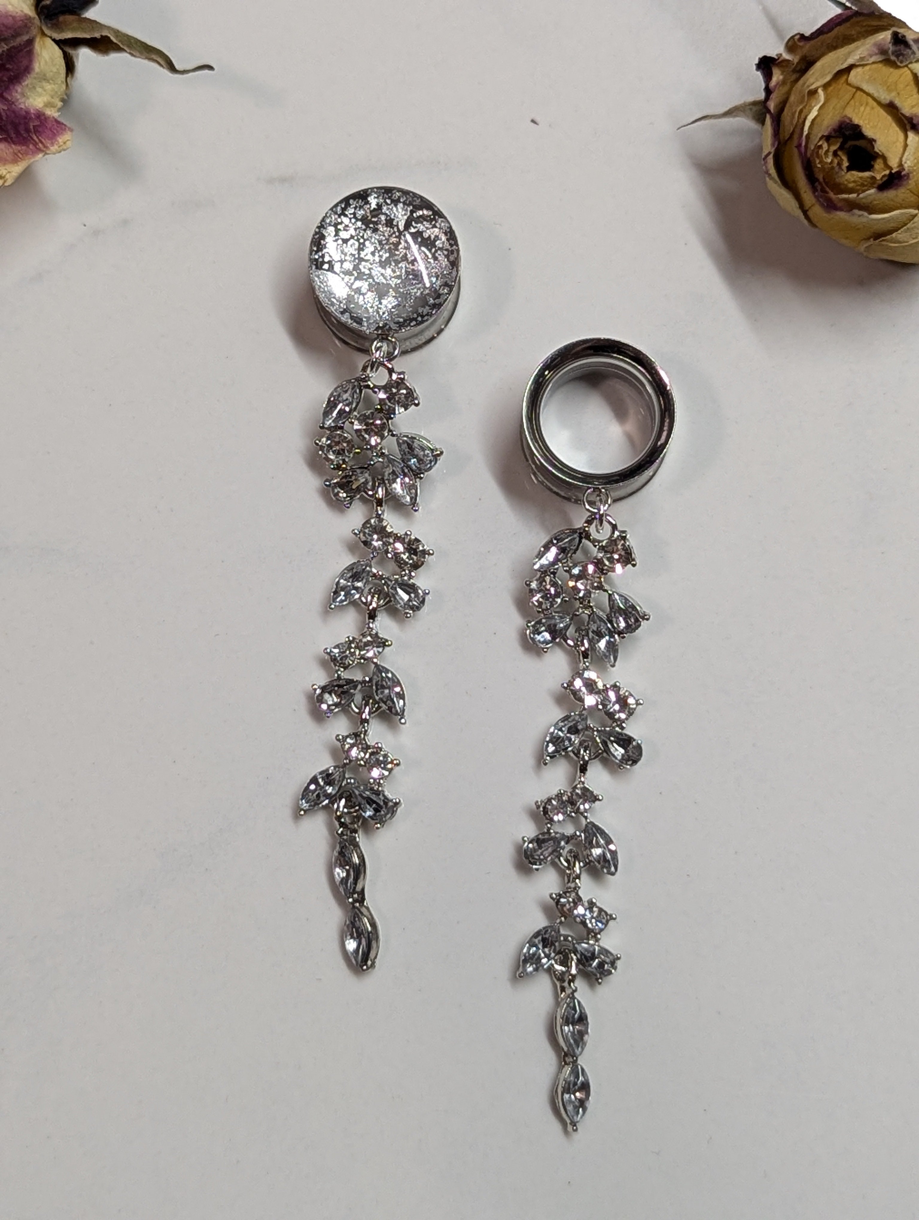 Crystal Bridal Dangle Gauges