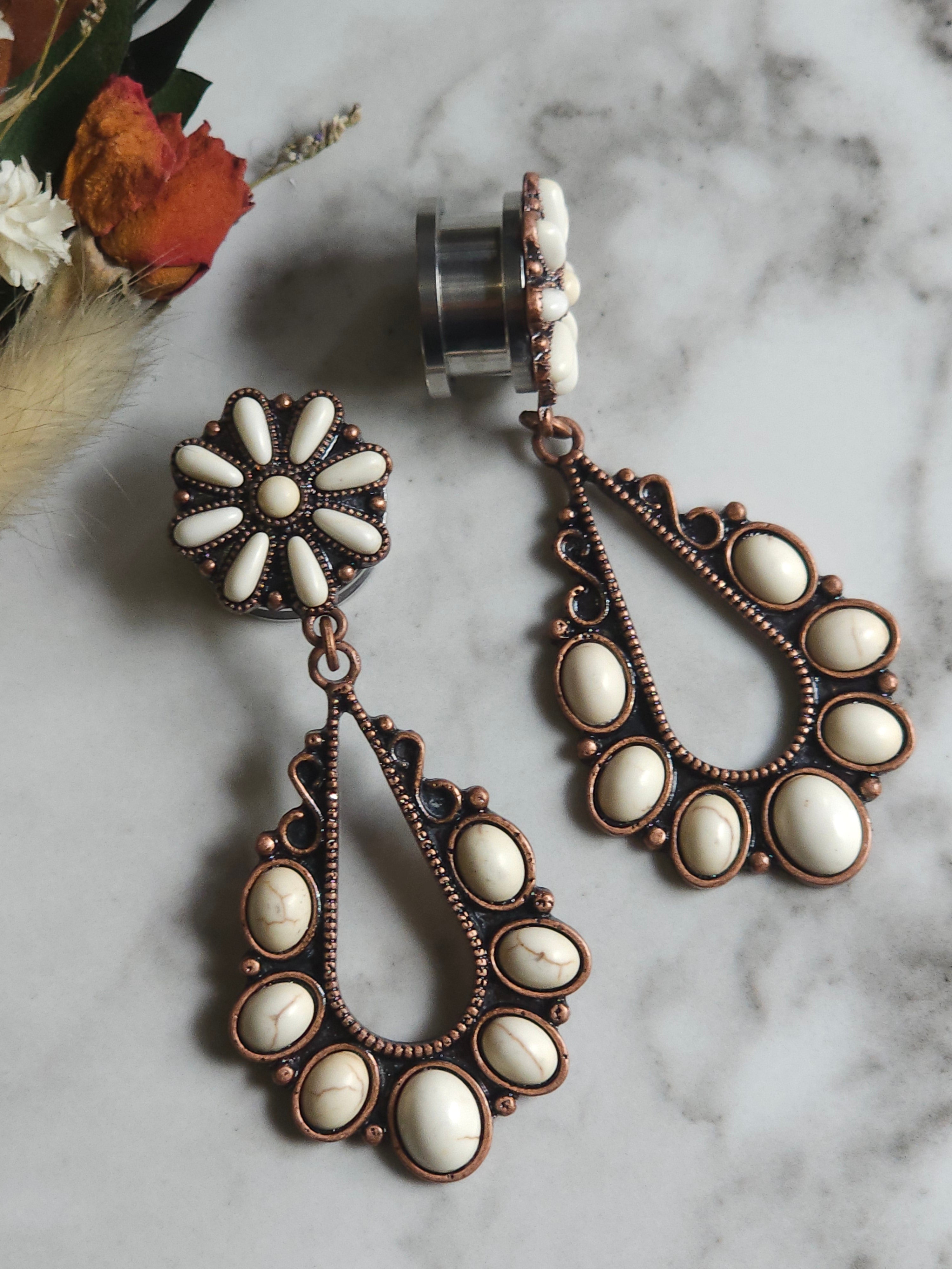 Antique style dangle gauges