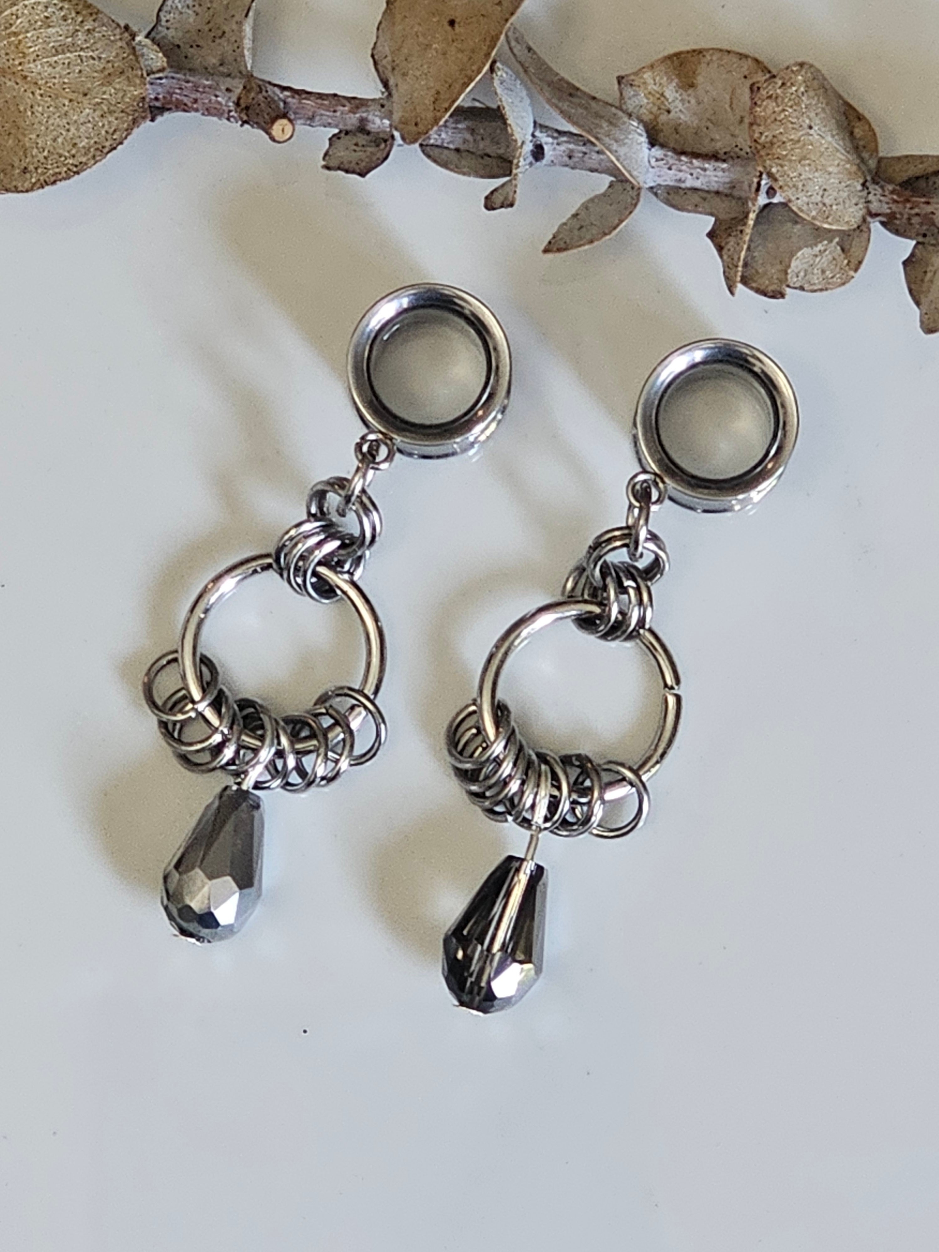Small hoop dangle gauges