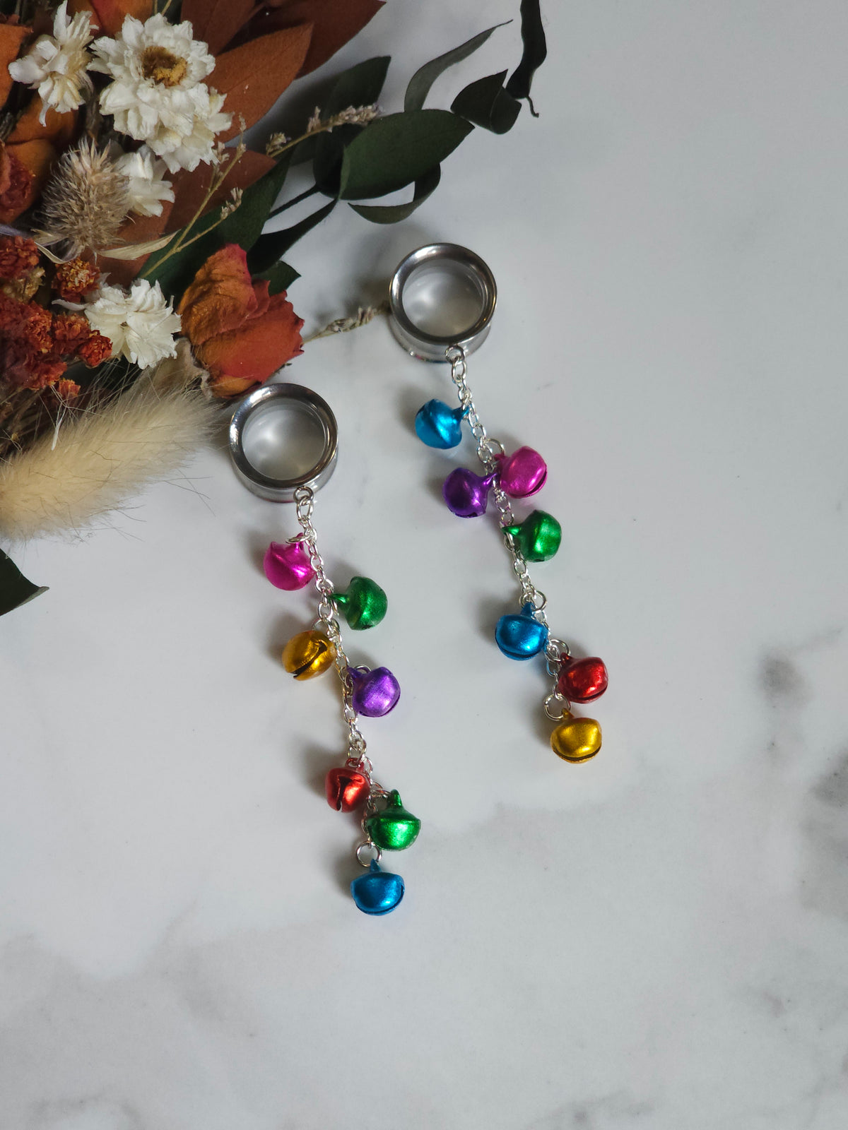 Christmas mini jingle bell dangle gauges