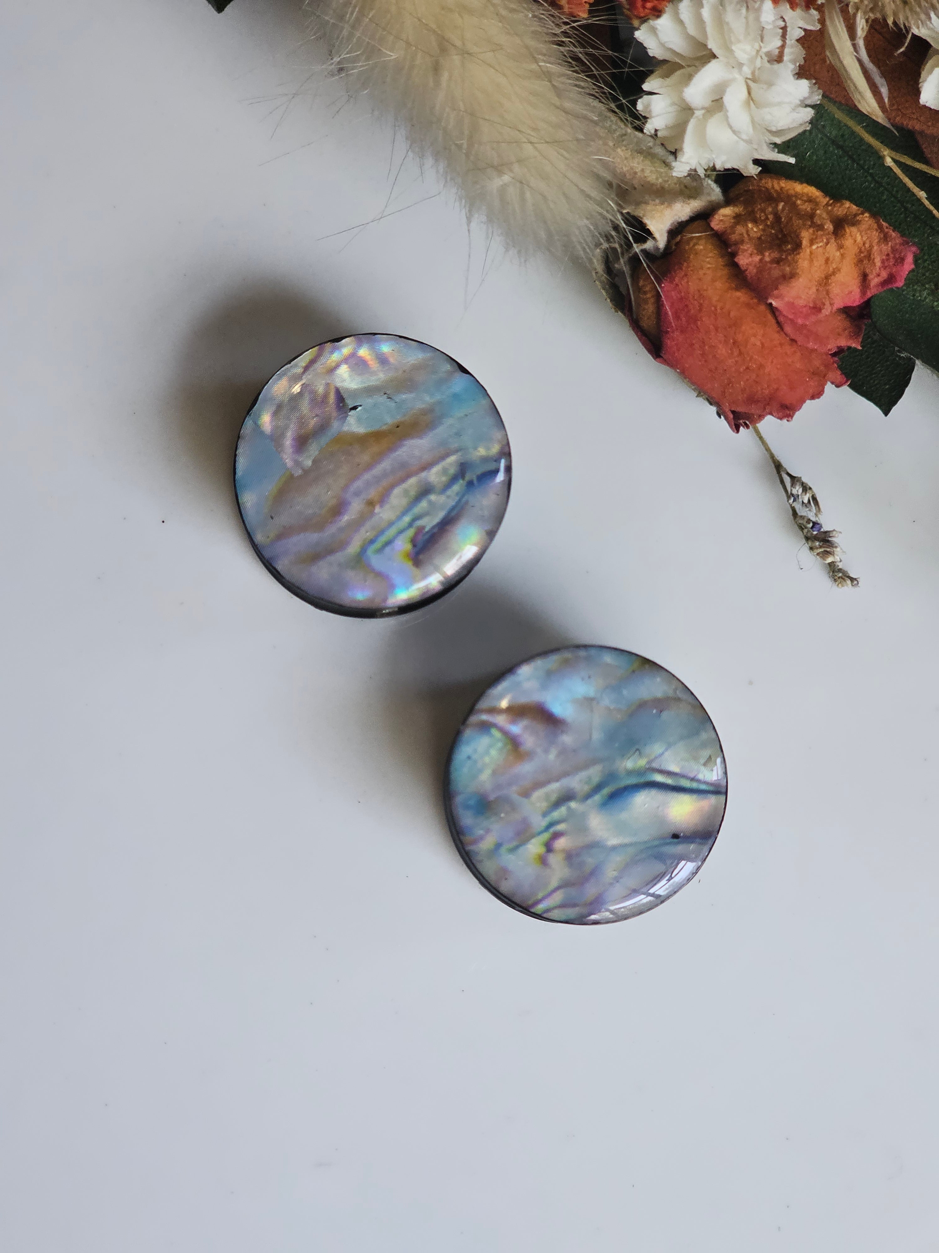 8MM-50MM Faux Abalone plugs Gauges