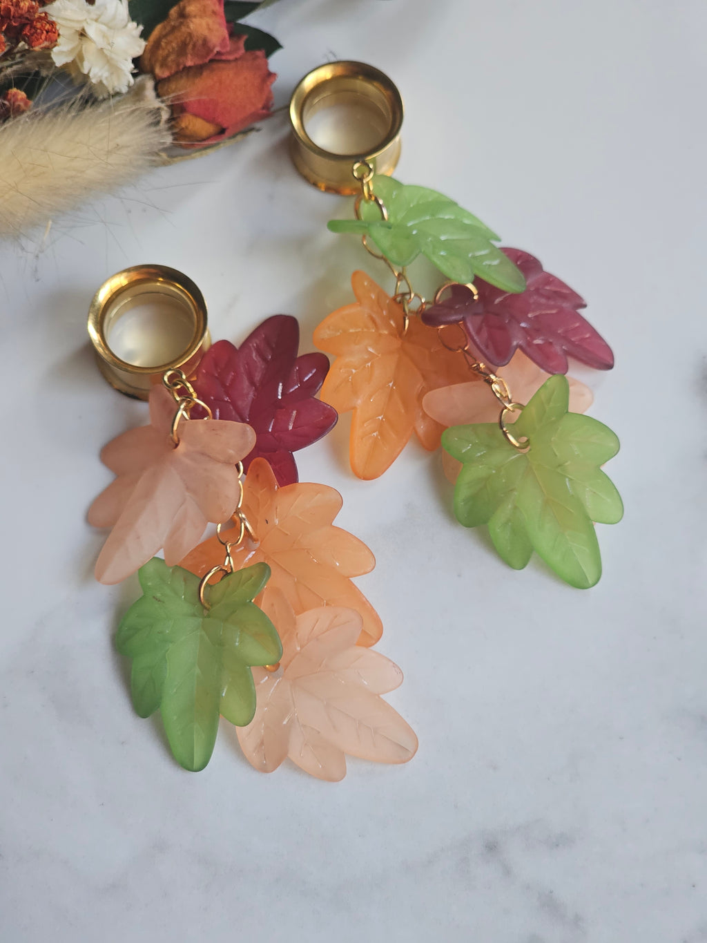 Fall leaf dangle gauges