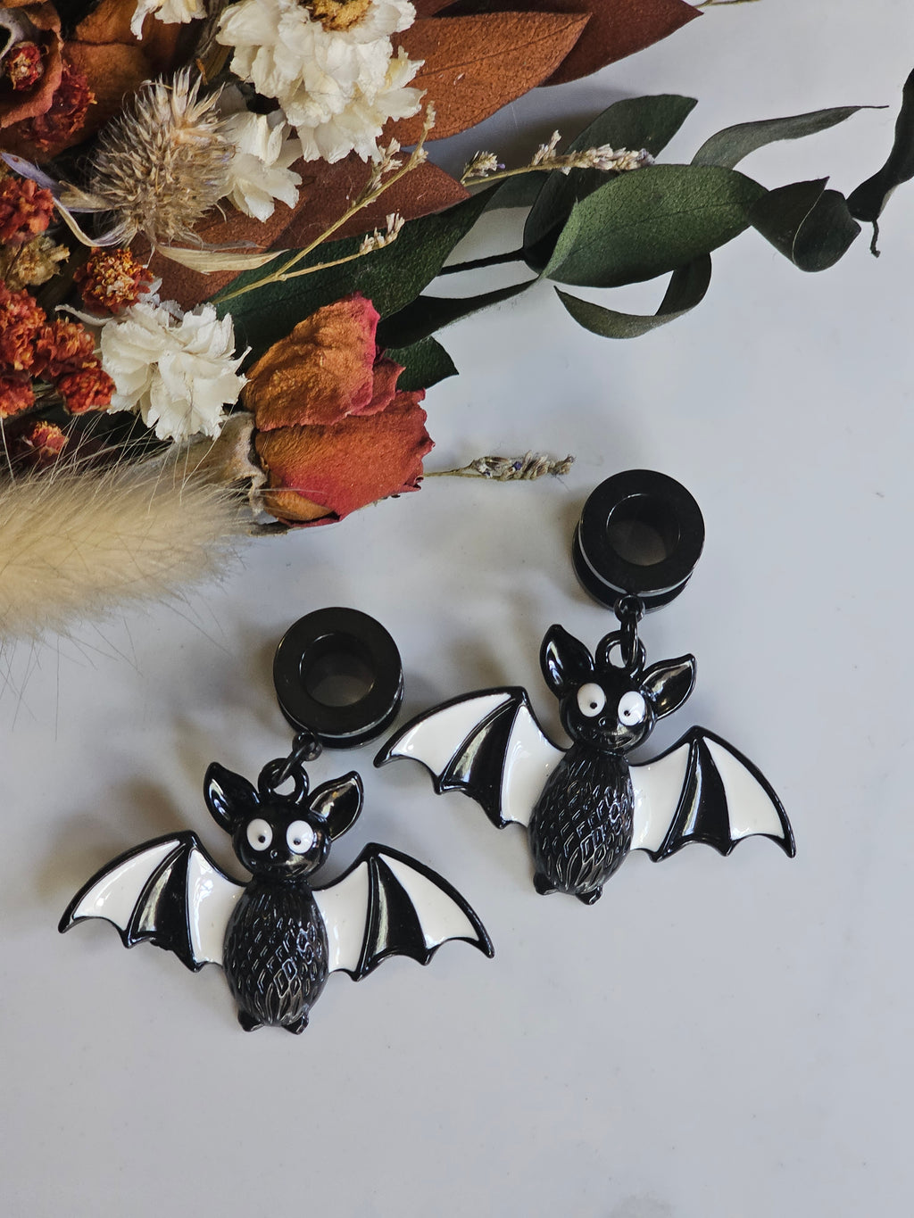 Batty Bat Halloween dangle gauges