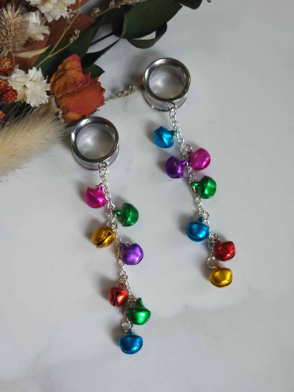 Christmas mini jingle bell dangle gauges
