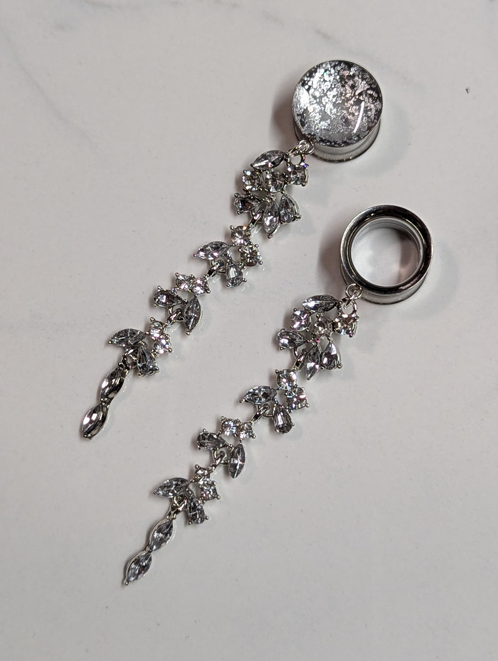 Crystal Bridal Dangle Gauges