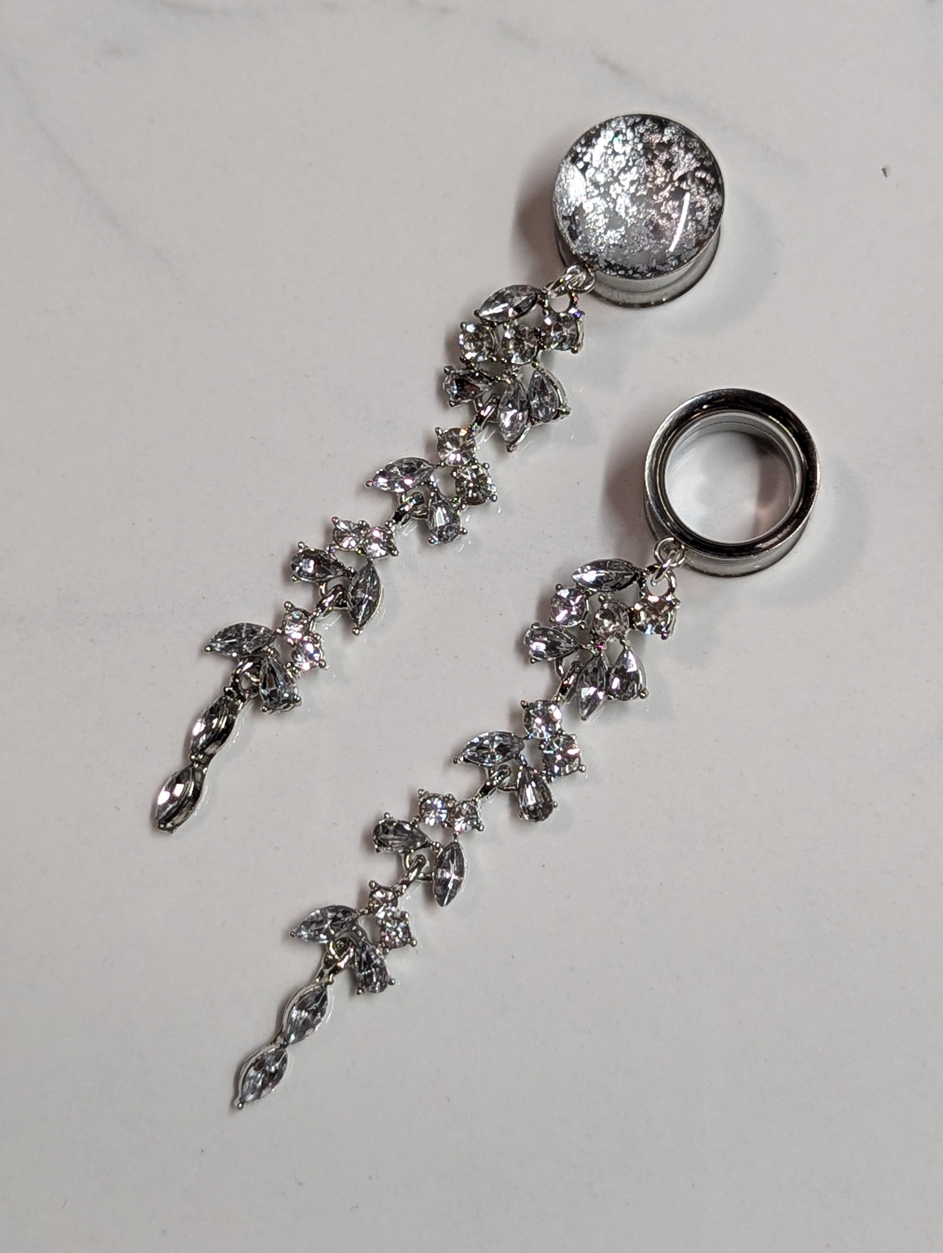 Crystal Bridal Dangle Gauges