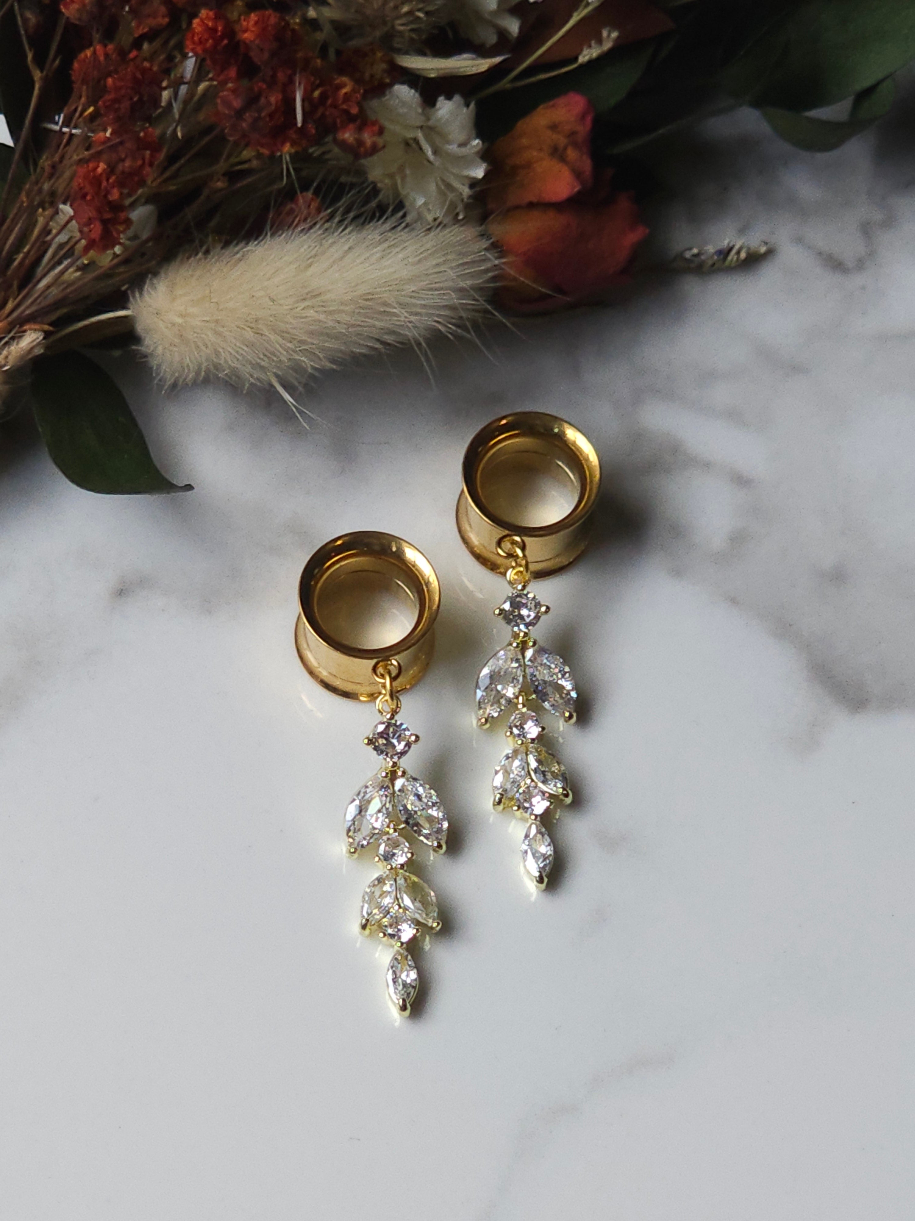 Special Occasion Gold Dangle Gauges