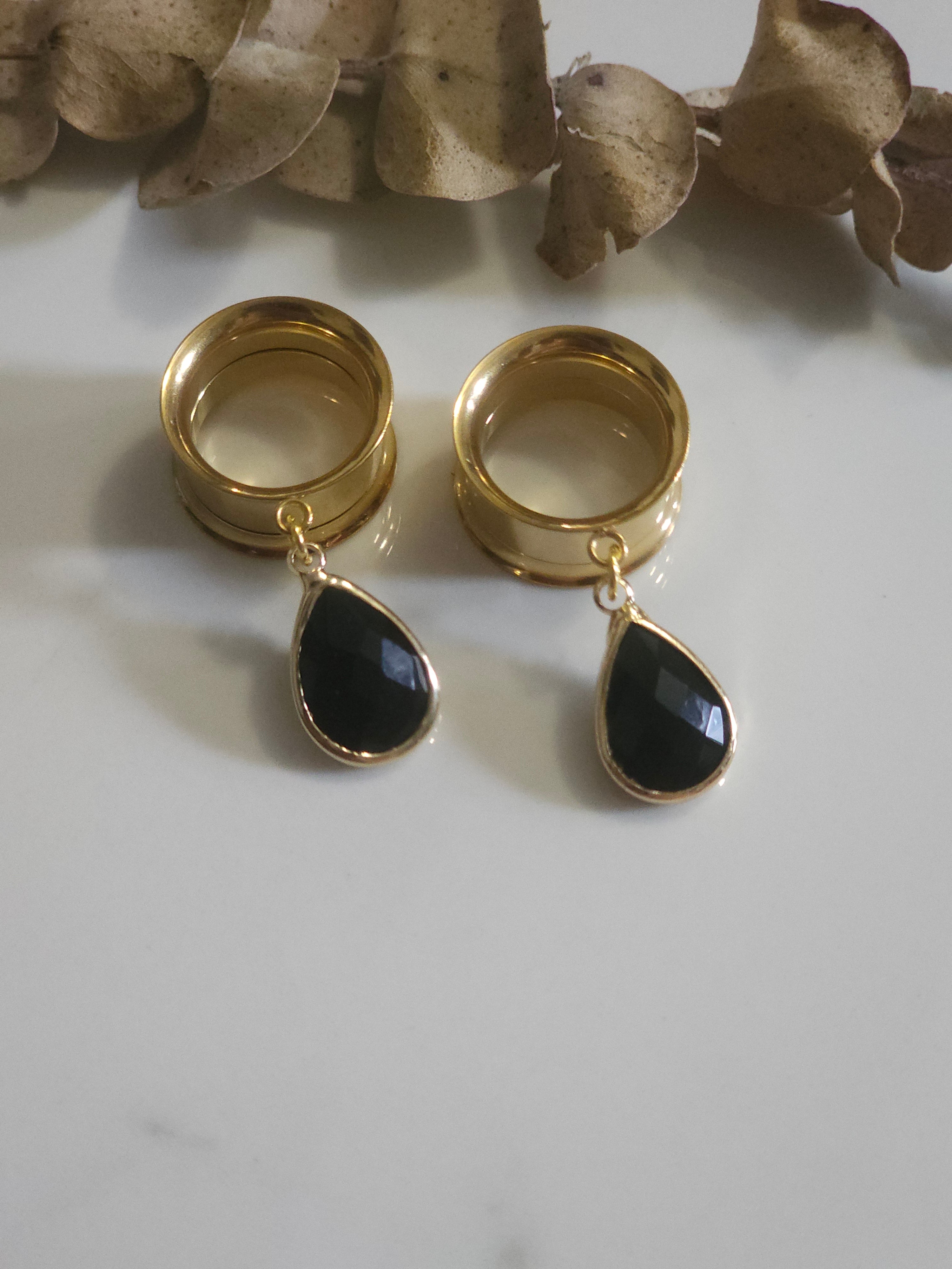 Black glass dangle gauges