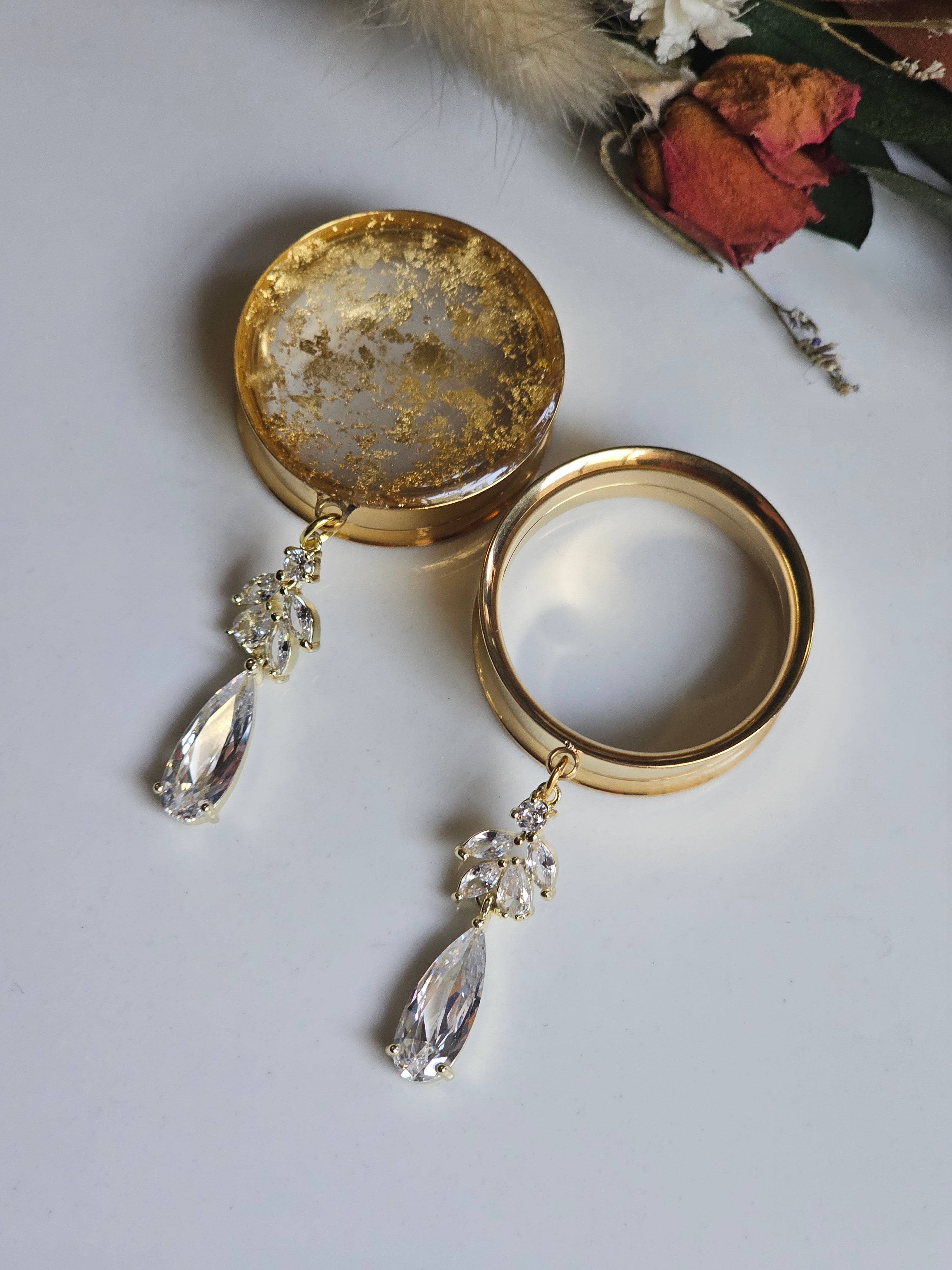 Gold Bridal Gold Dangle Gauges