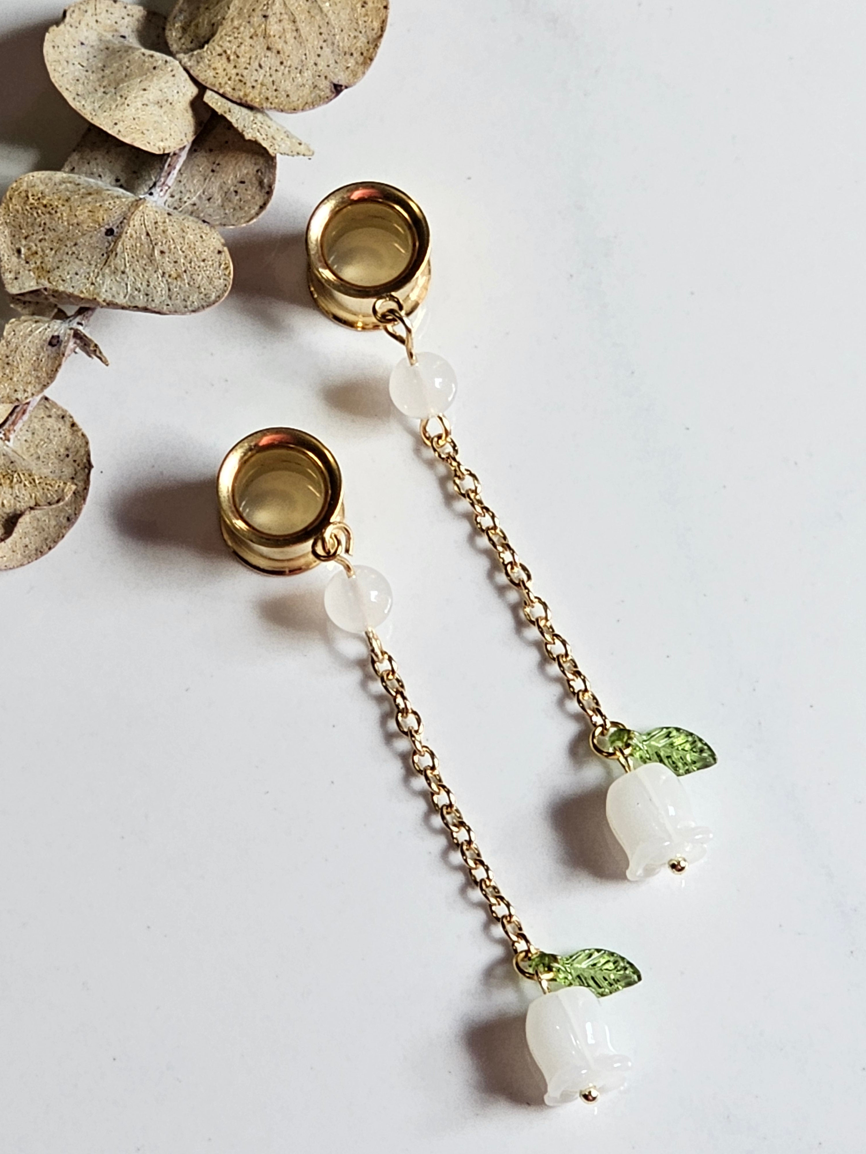 Minimal Bell flower dangle gauges