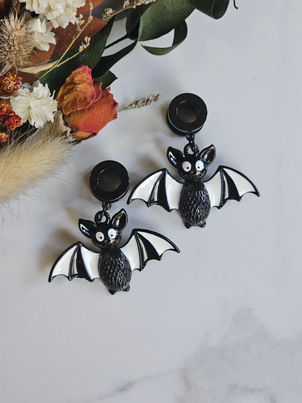 Batty Bat Halloween dangle gauges