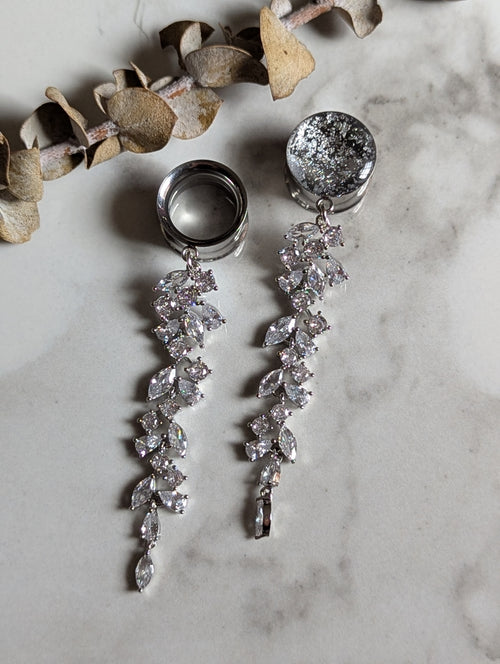 Beautiful Crystal Bridal Dangle Gauges