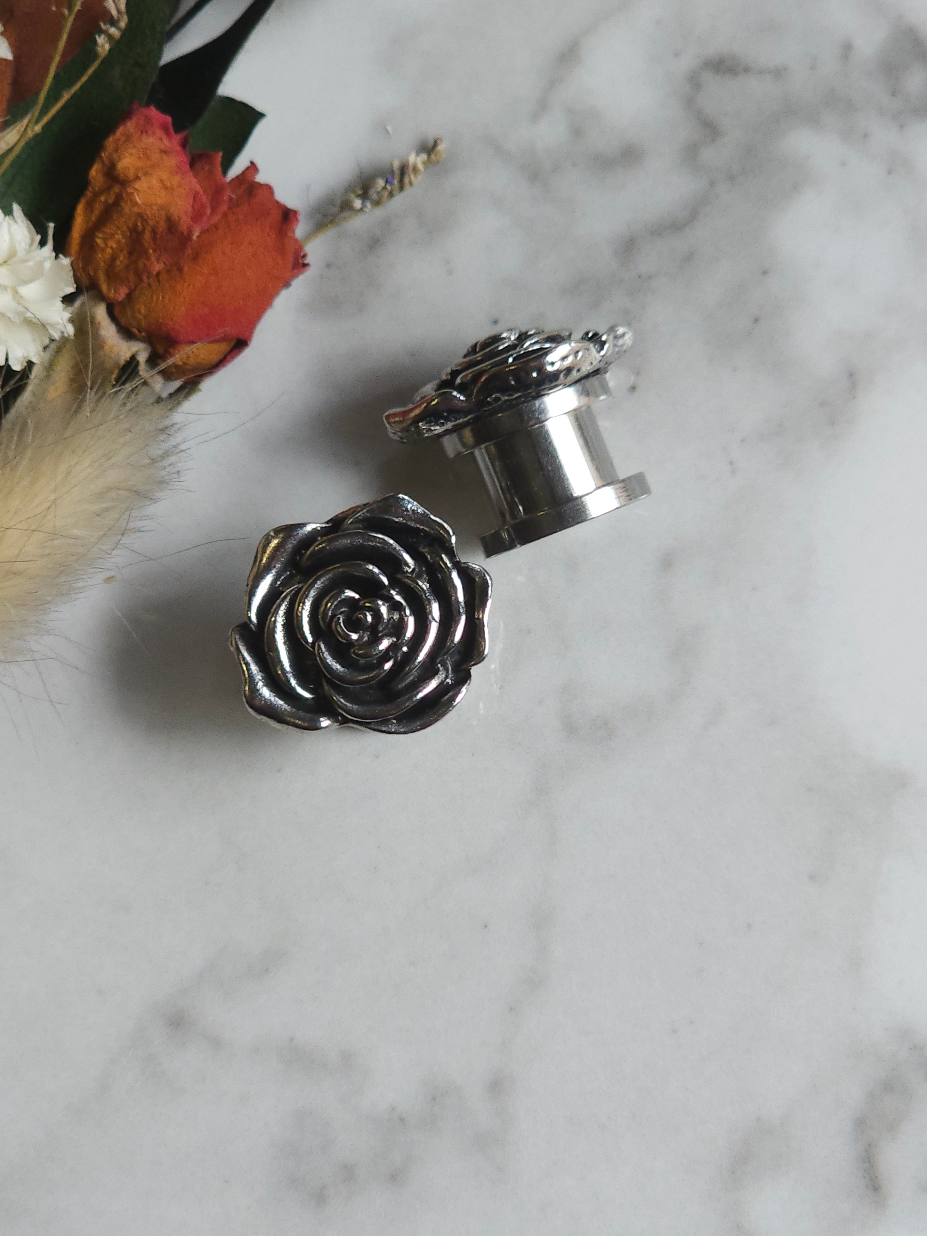 8MM-10MM Rose Plugs Tunnels