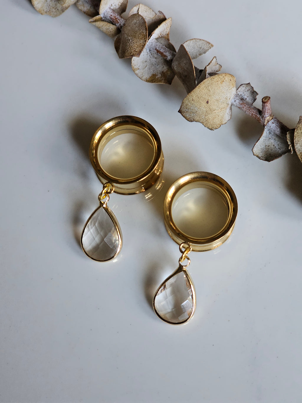 Clear Glass dangle gauges