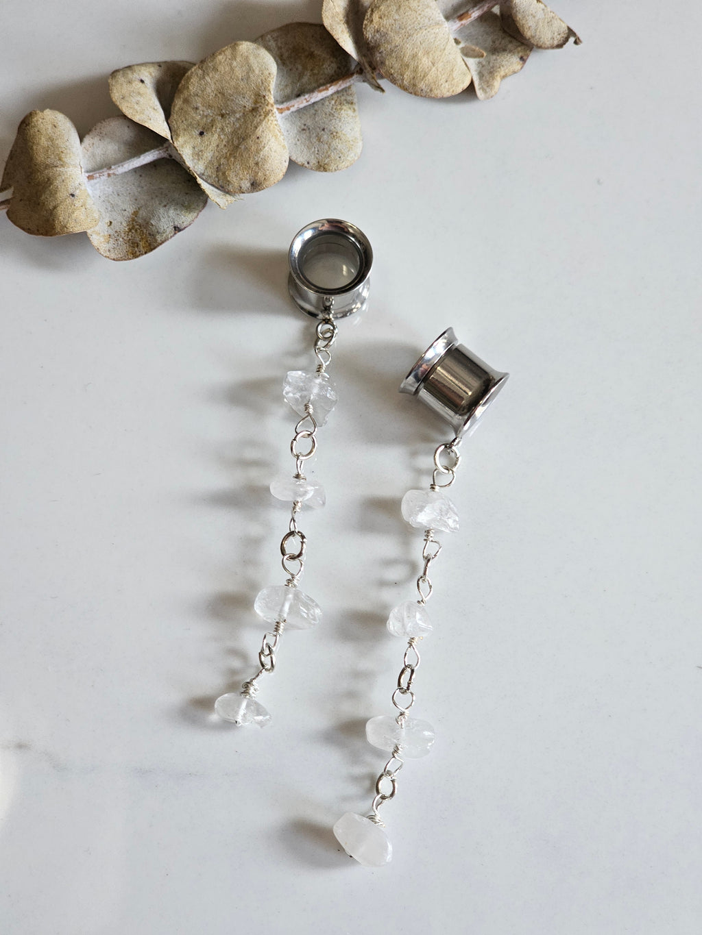 White Quartz dangle gauges