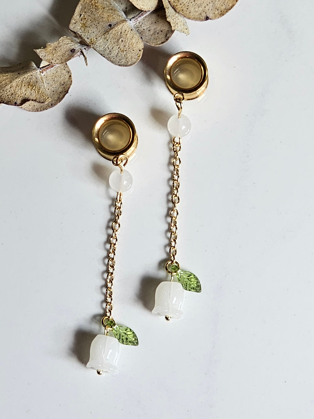 Minimal Bell flower dangle gauges