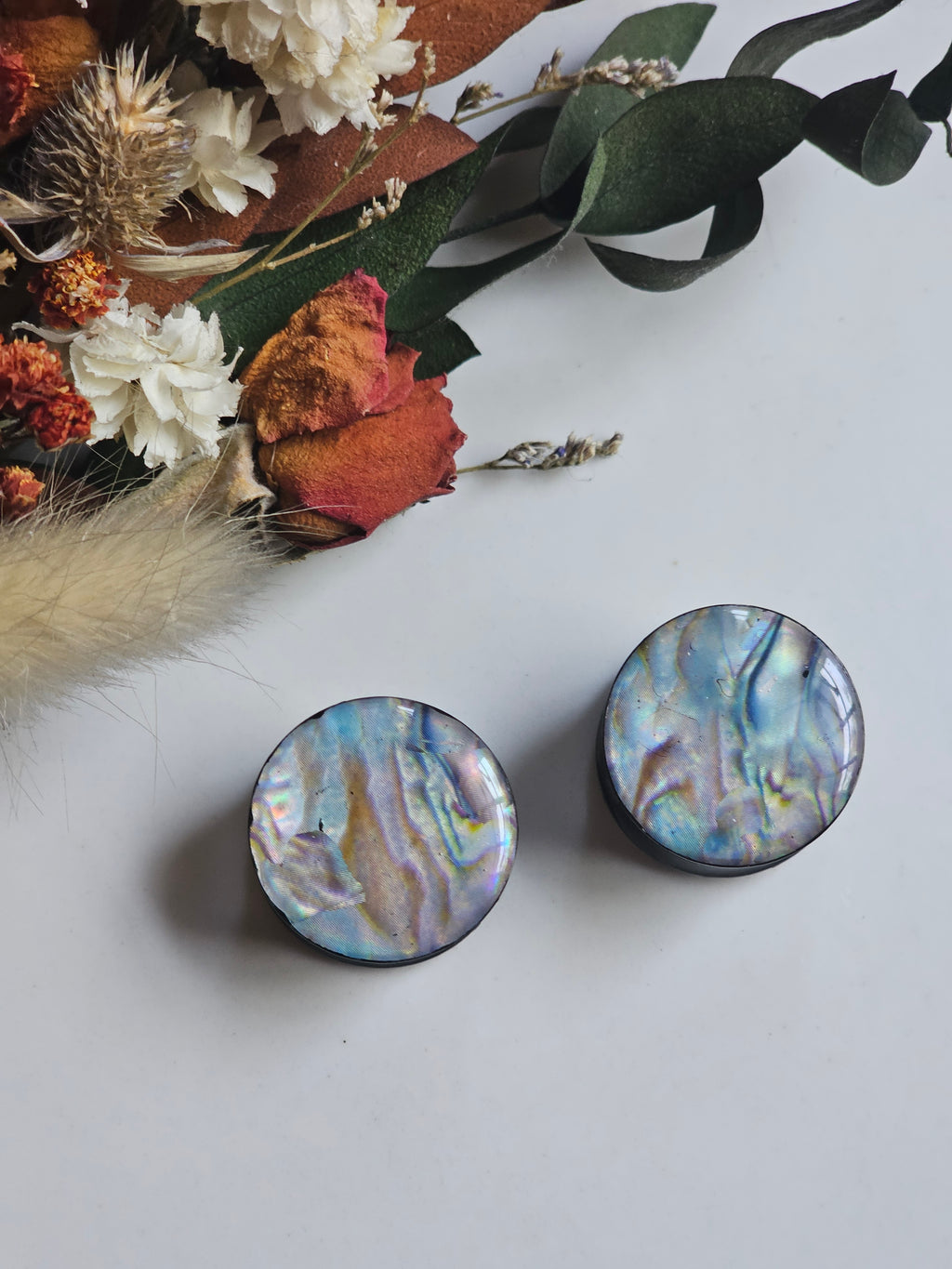 8MM-50MM Faux Abalone plugs Gauges