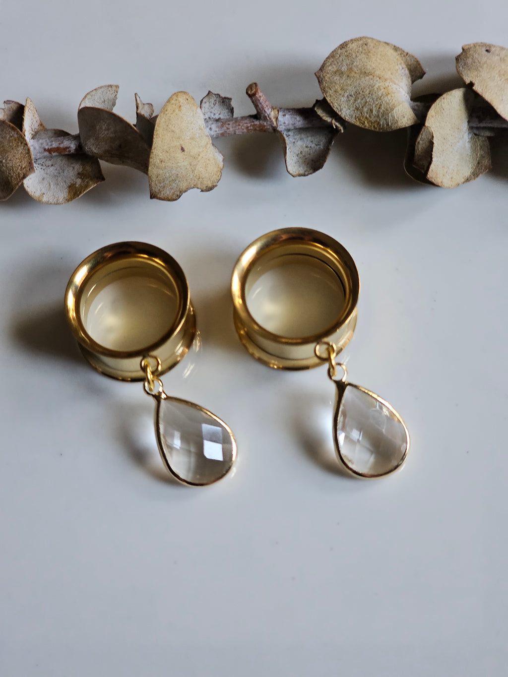 Clear Glass dangle gauges
