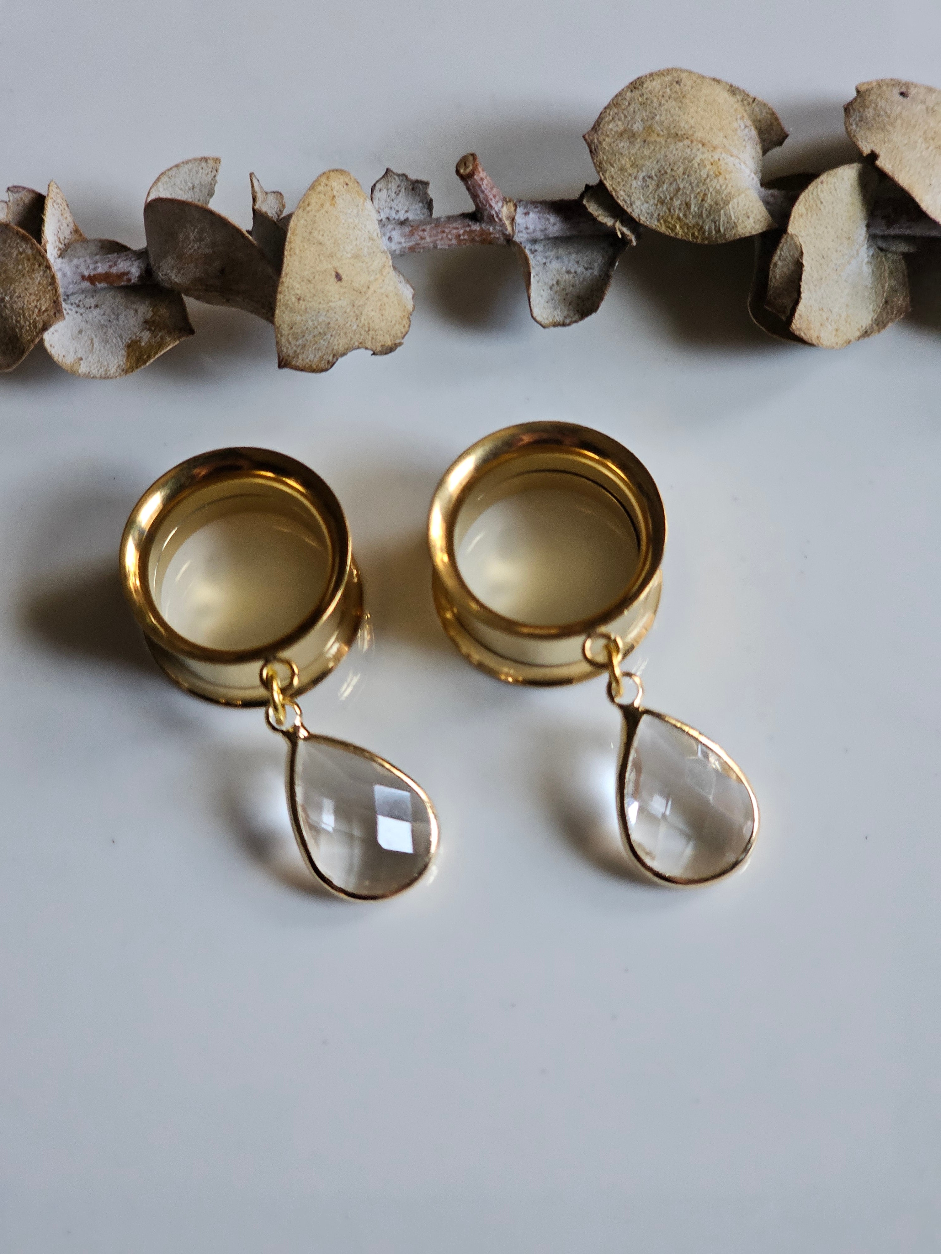 Clear Glass dangle gauges