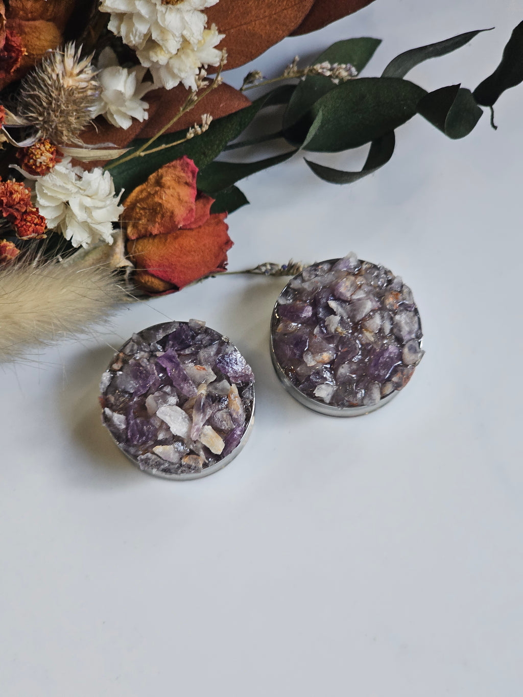 8MM-50MM Amethyst Crystal Plugs