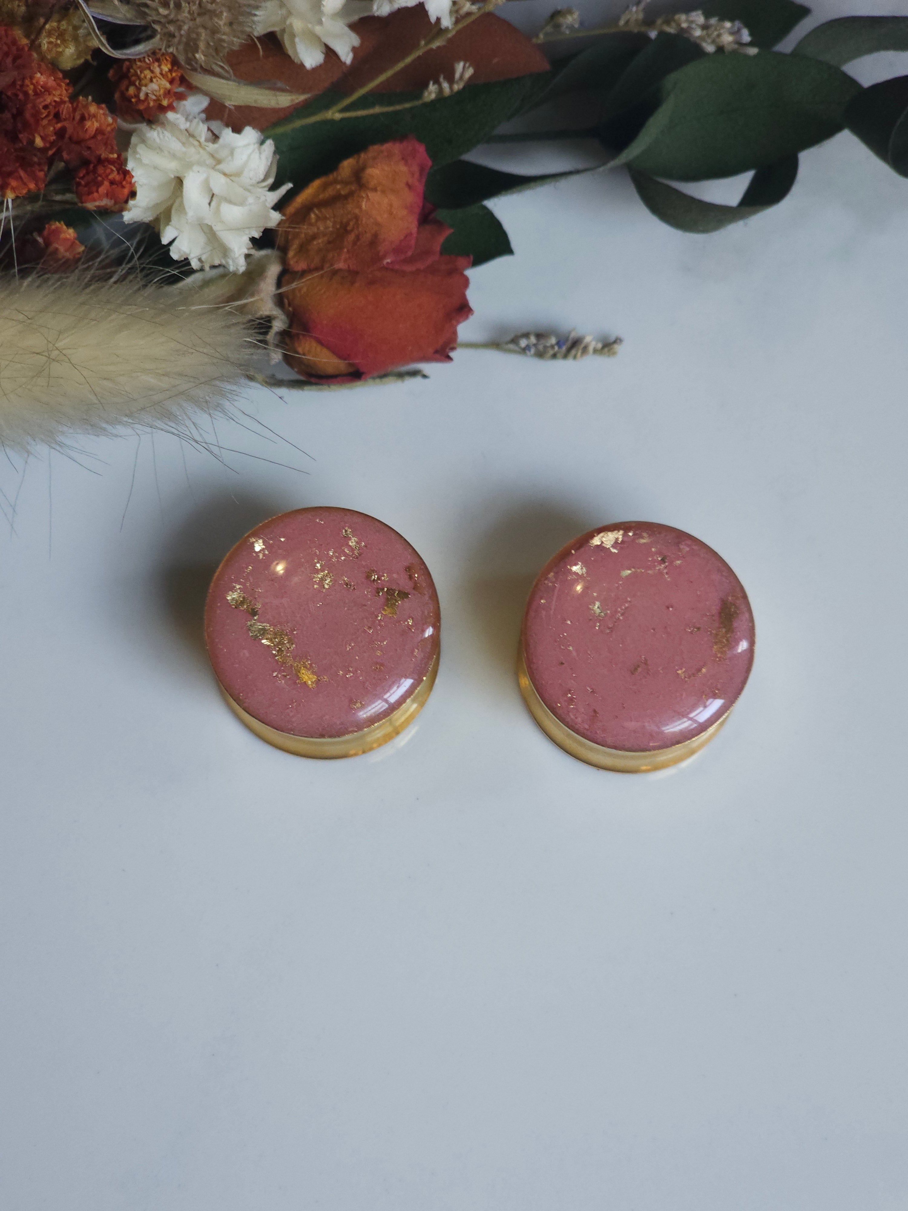 8MM-50MM Pink/Gold Gauges