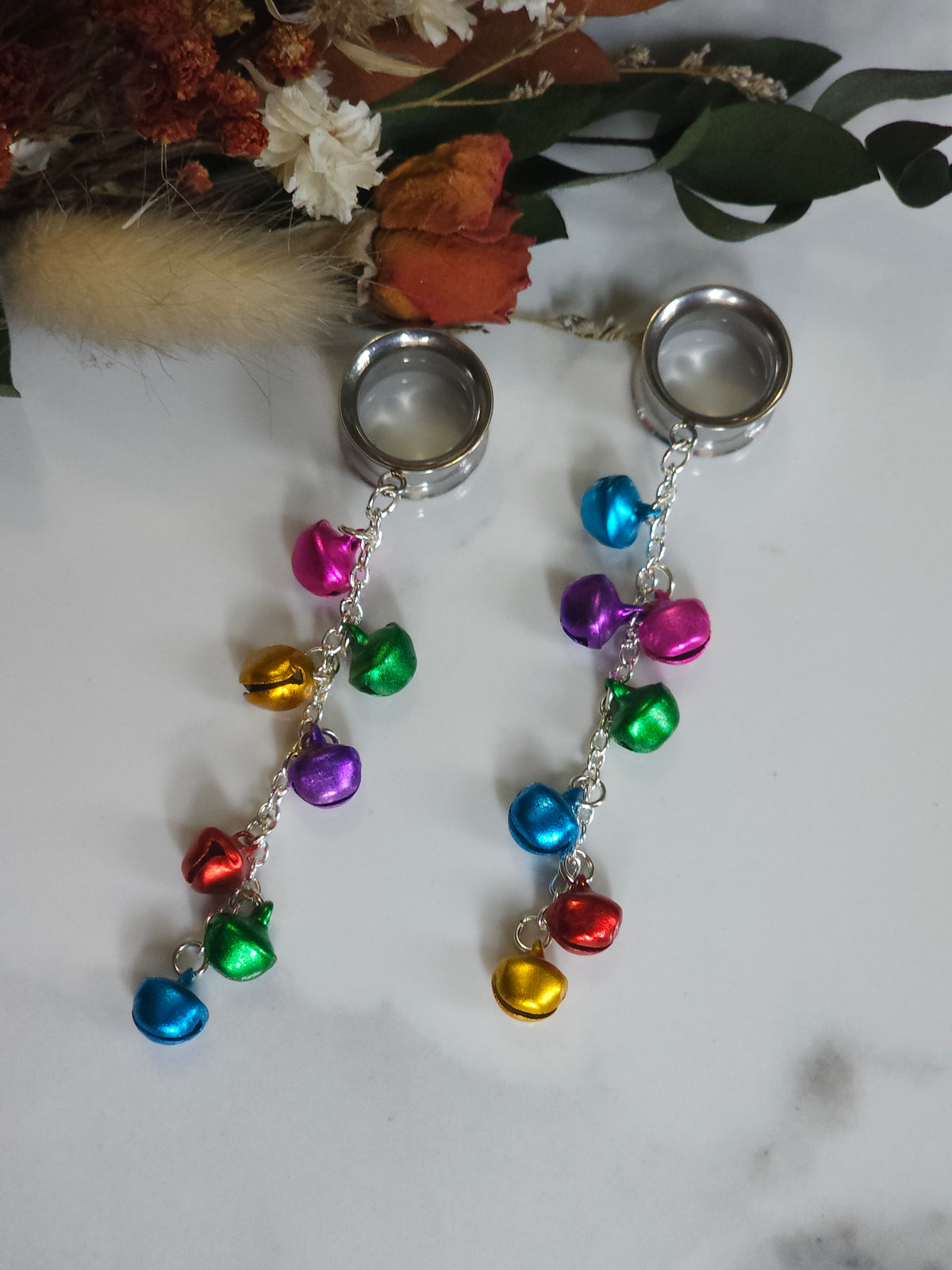 Christmas mini jingle bell dangle gauges